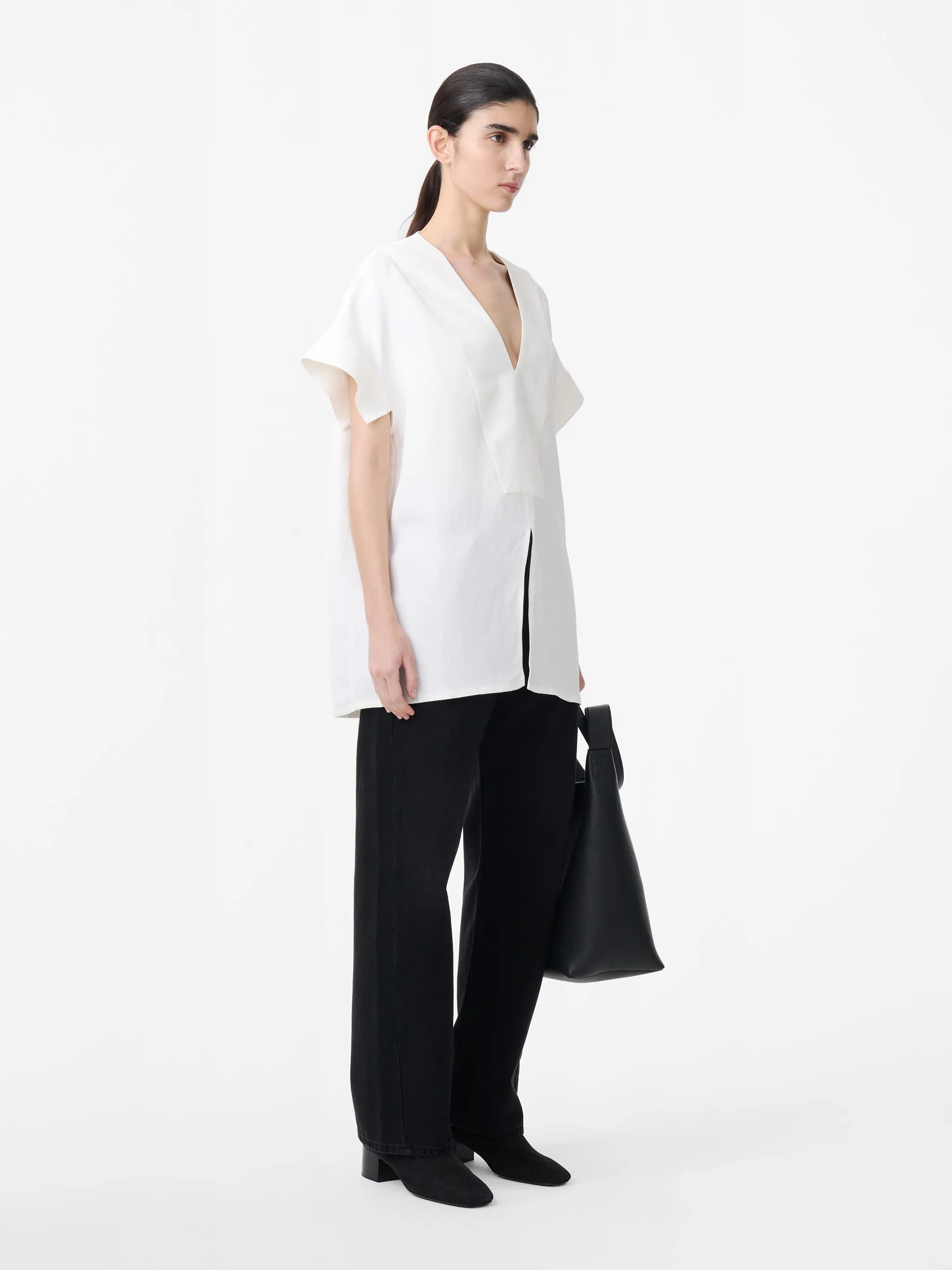 Circe Linen Top in Parchment sold by Studio Nicholson product image thumbnail 5
