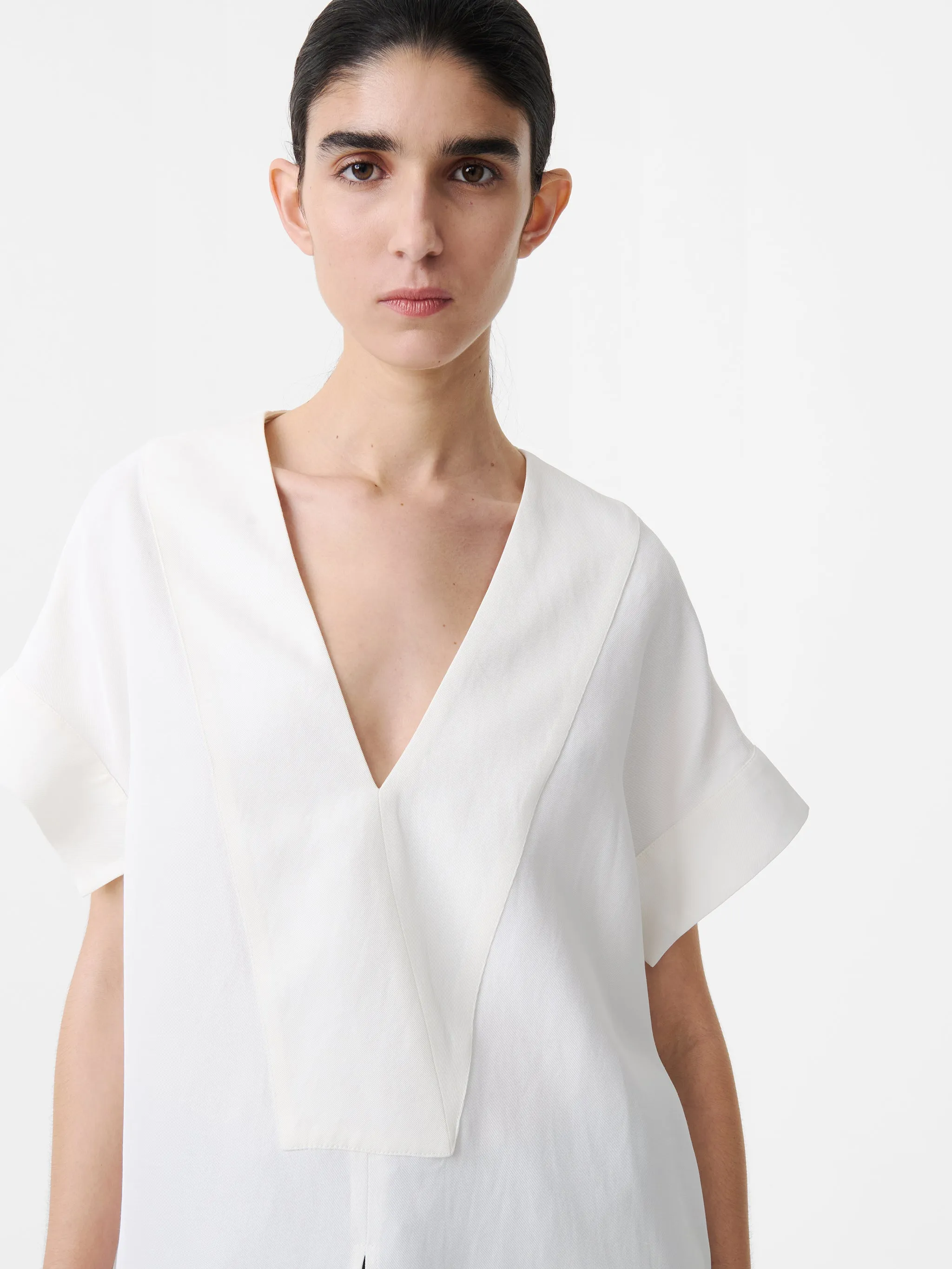 Circe Linen Top in Parchment sold by Studio Nicholson product image thumbnail 4