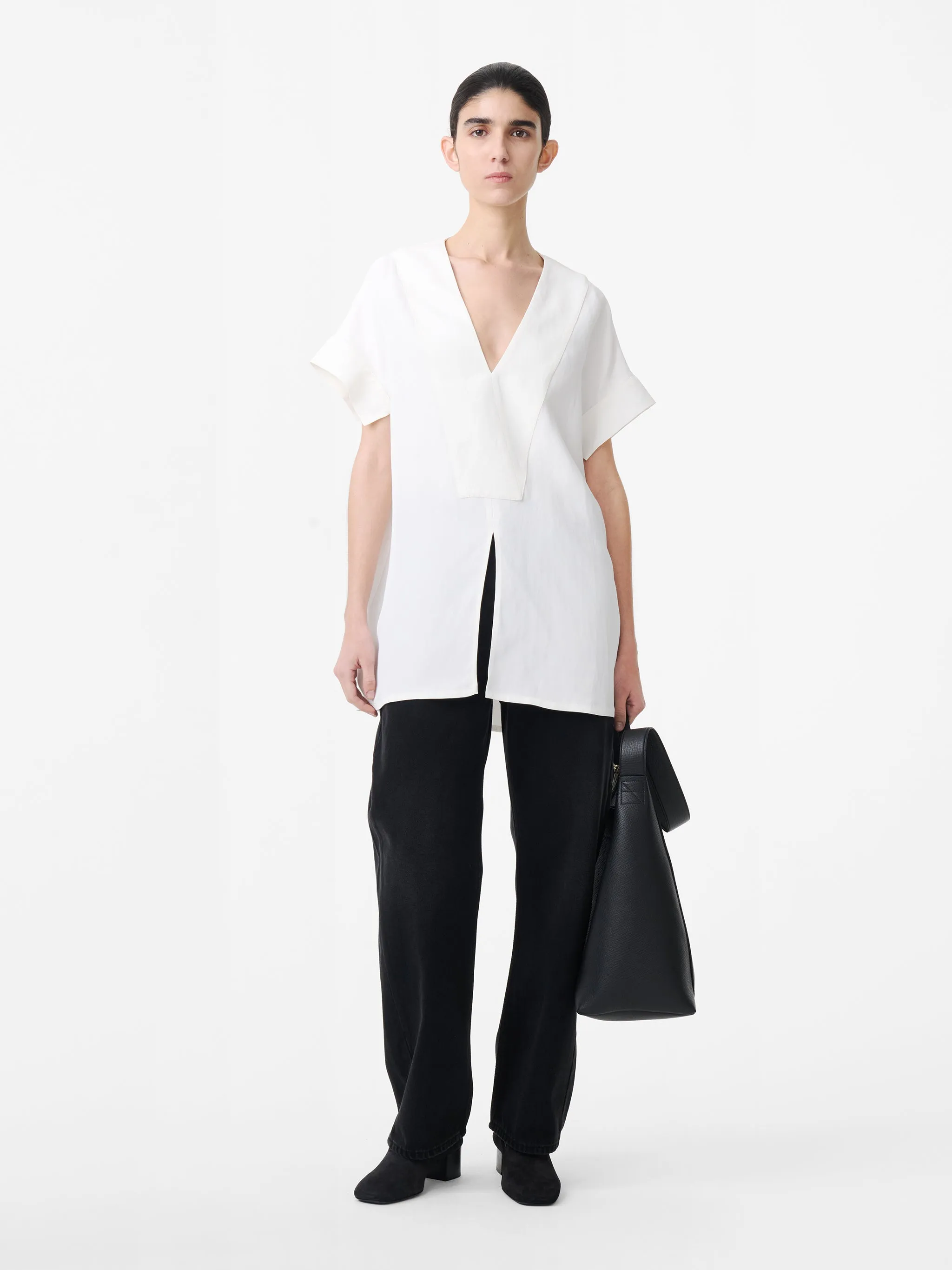 Circe Linen Top in Parchment sold by Studio Nicholson product image thumbnail 3