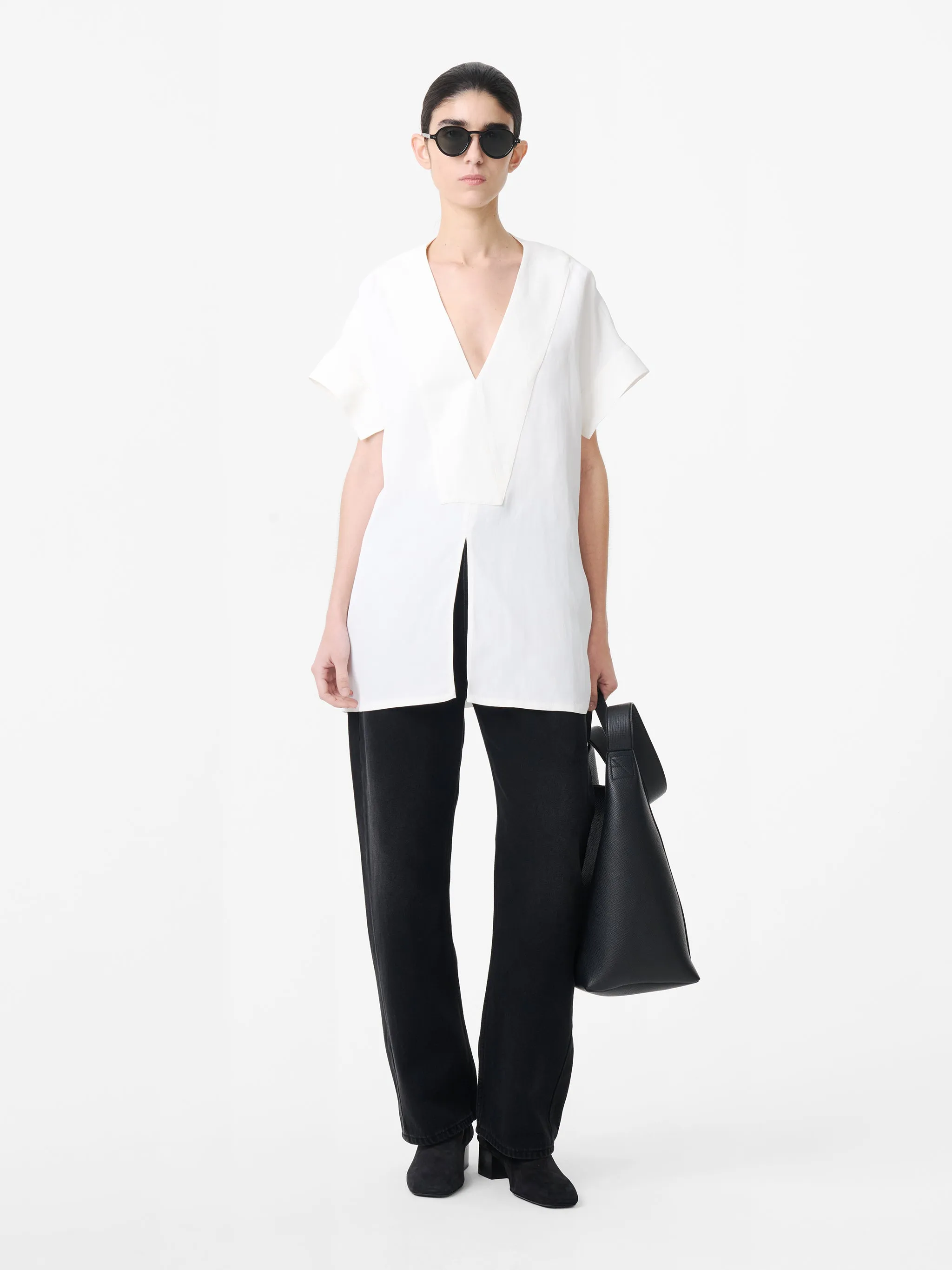 Circe Linen Top in Parchment sold by Studio Nicholson product image thumbnail 2