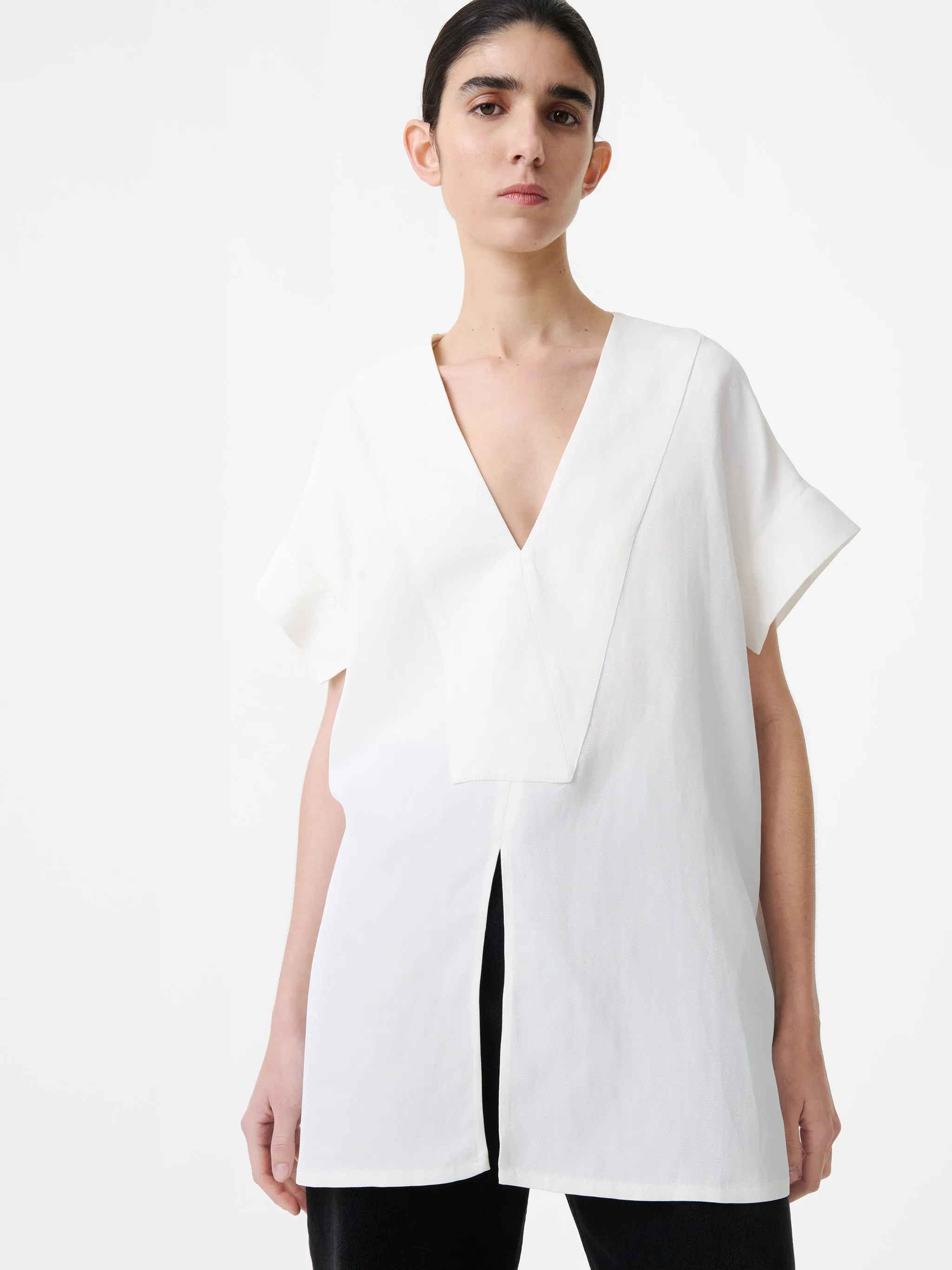 Circe Linen Top in Parchment sold by Studio Nicholson