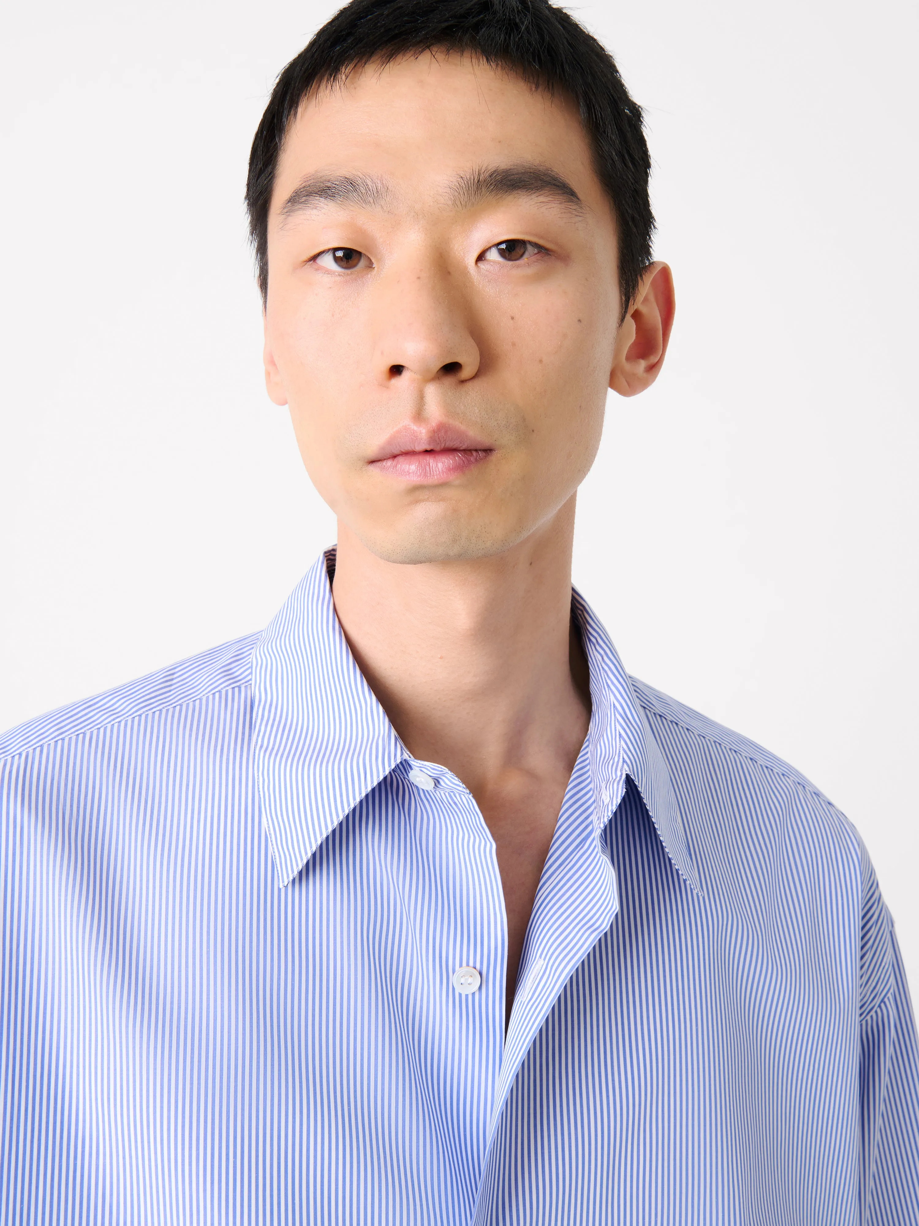 Sorono Shirt in Blue / White sold by Studio Nicholson product image thumbnail 3