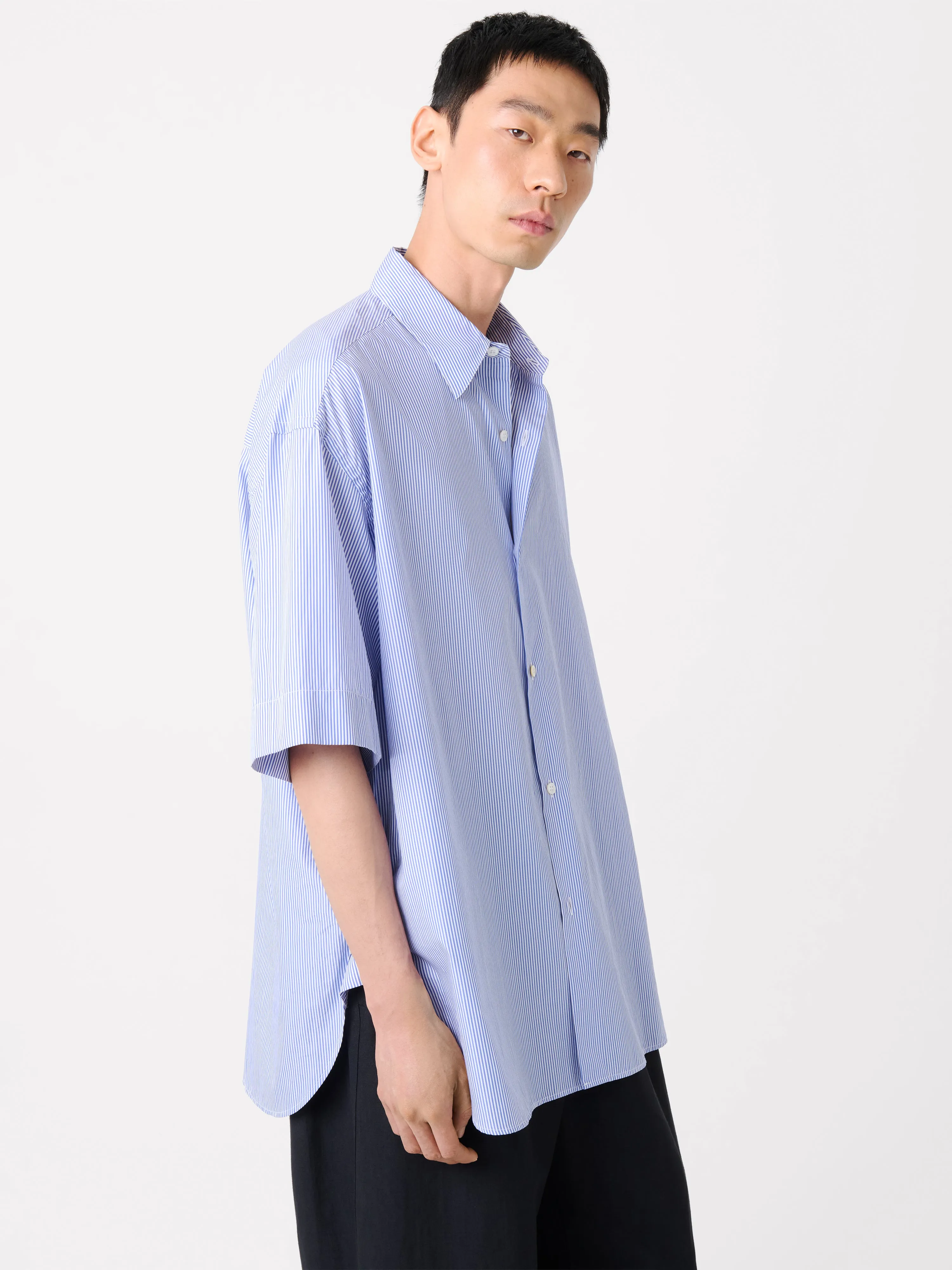 Sorono Shirt in Blue / White sold by Studio Nicholson