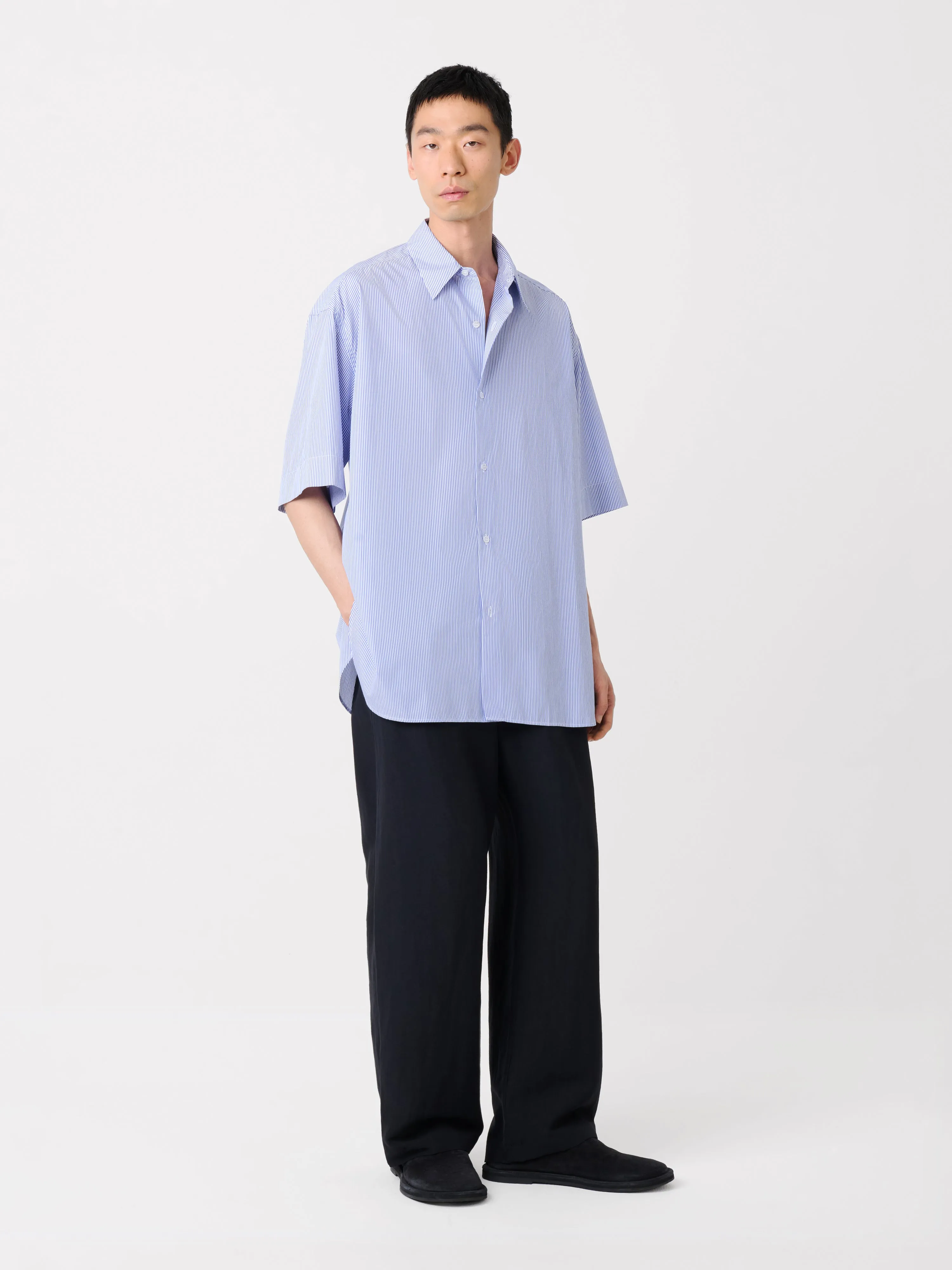 Sorono Shirt in Blue / White sold by Studio Nicholson product image thumbnail 2