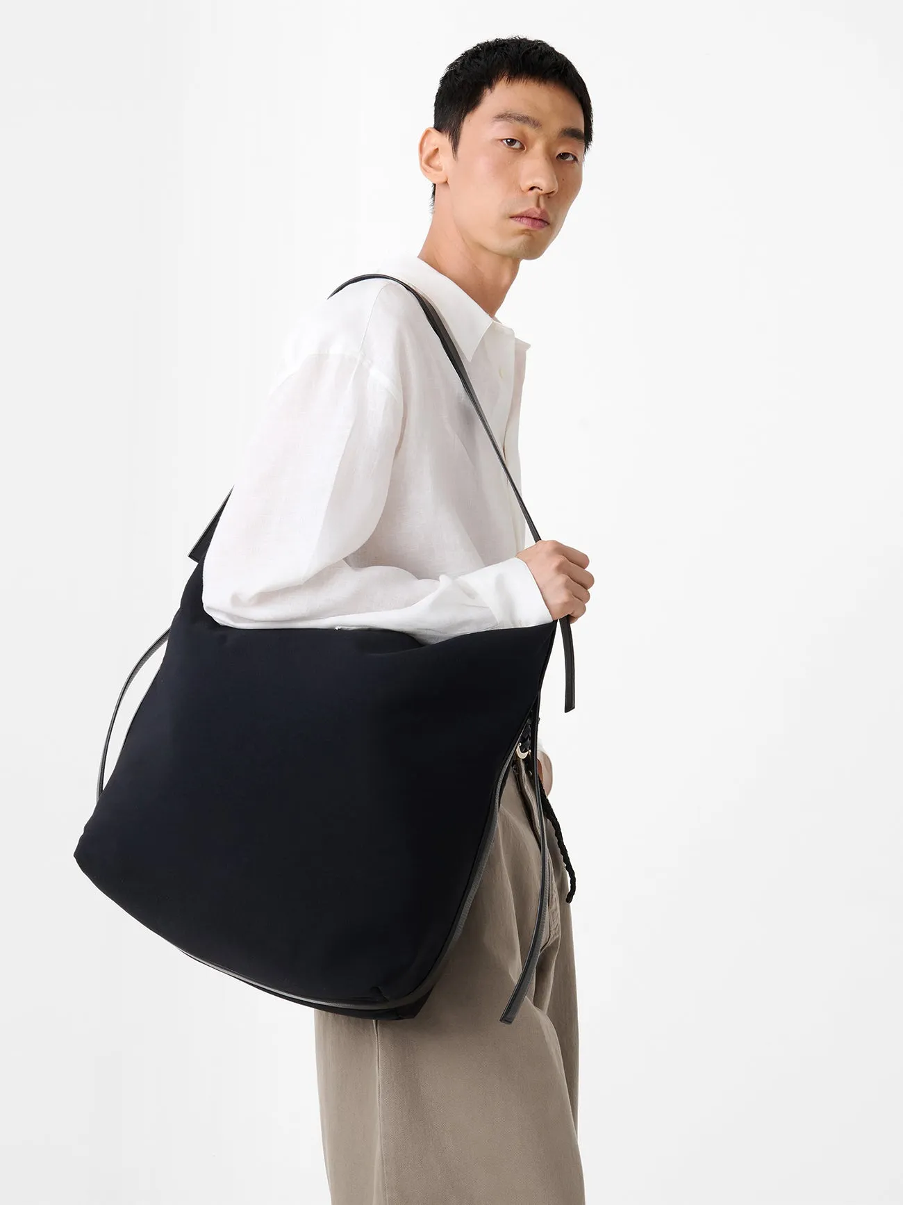 Rafe Linen Shirt in Milk sold by Studio Nicholson product image thumbnail 4