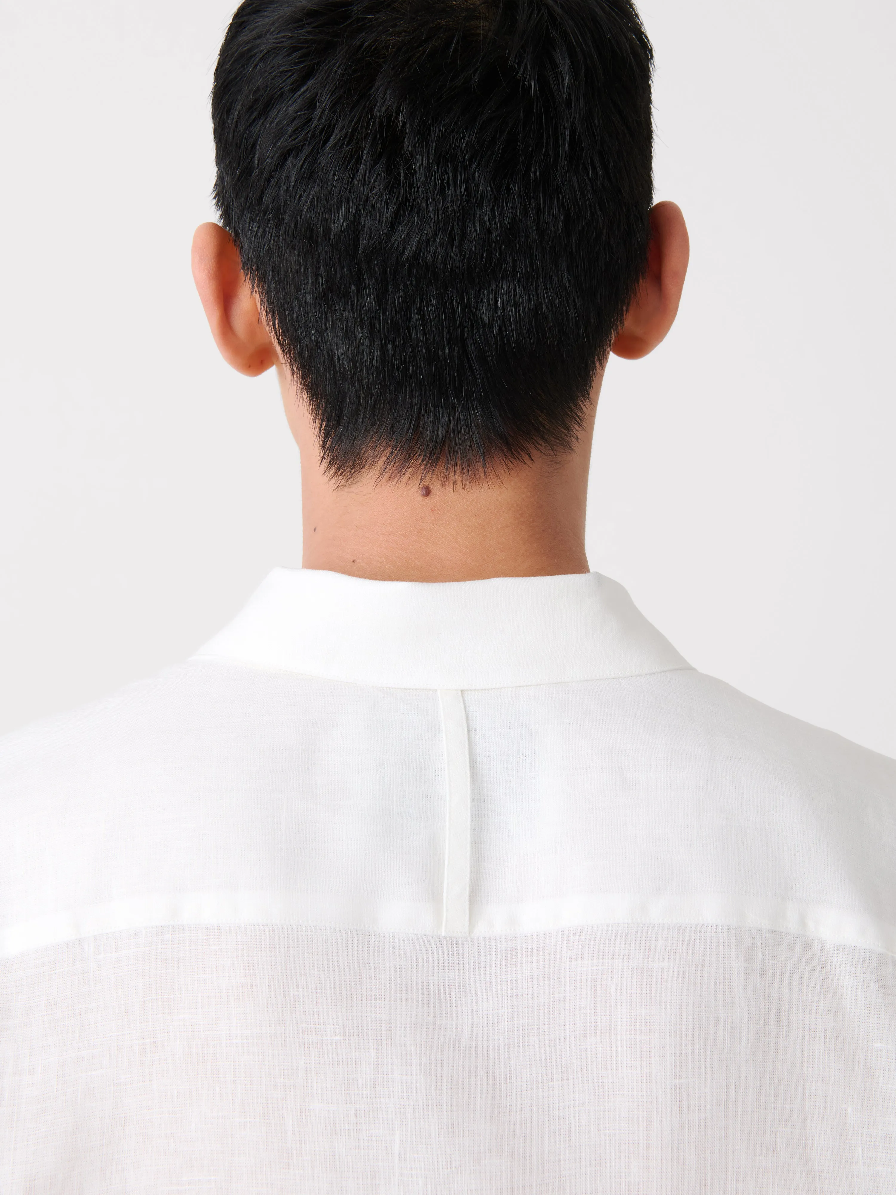 Rafe Linen Shirt in Milk sold by Studio Nicholson product image thumbnail 5