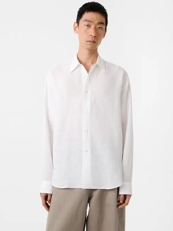 Rafe Linen Shirt in Milk made by Studio Nicholson