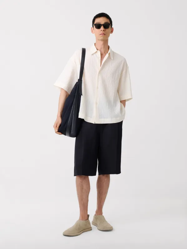 Fowld Linen Short in Darkest Navy made by Studio Nicholson
