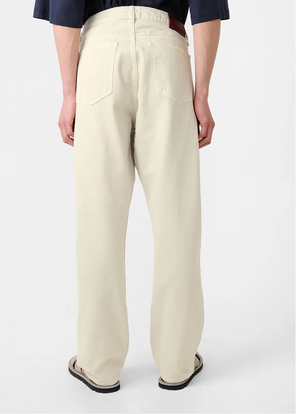 Riso Denim Pant in Parchment sold by Studio Nicholson product image thumbnail 4