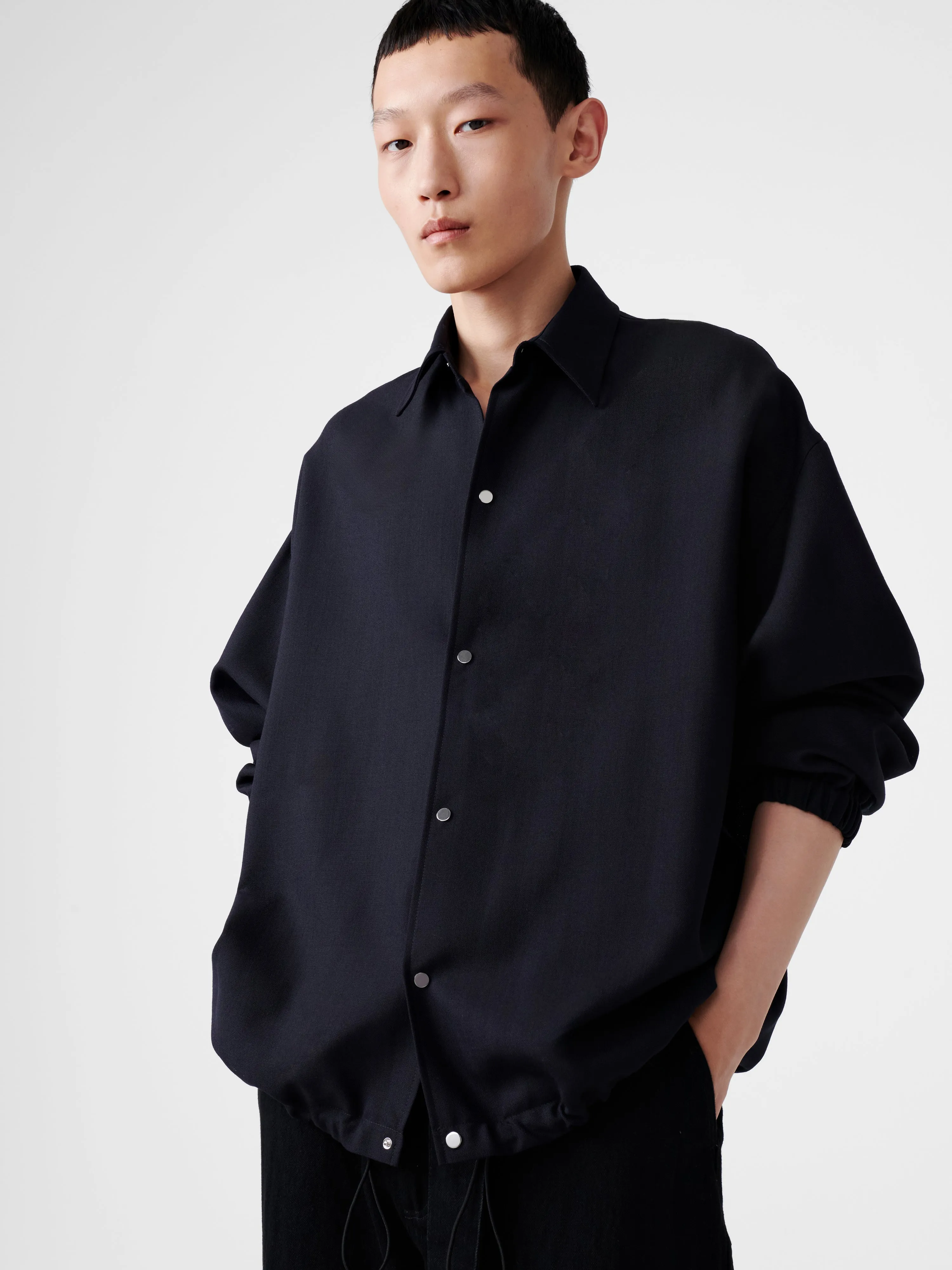 Sphere Tropical Wool Jacket in Darkest Navy | Parallel