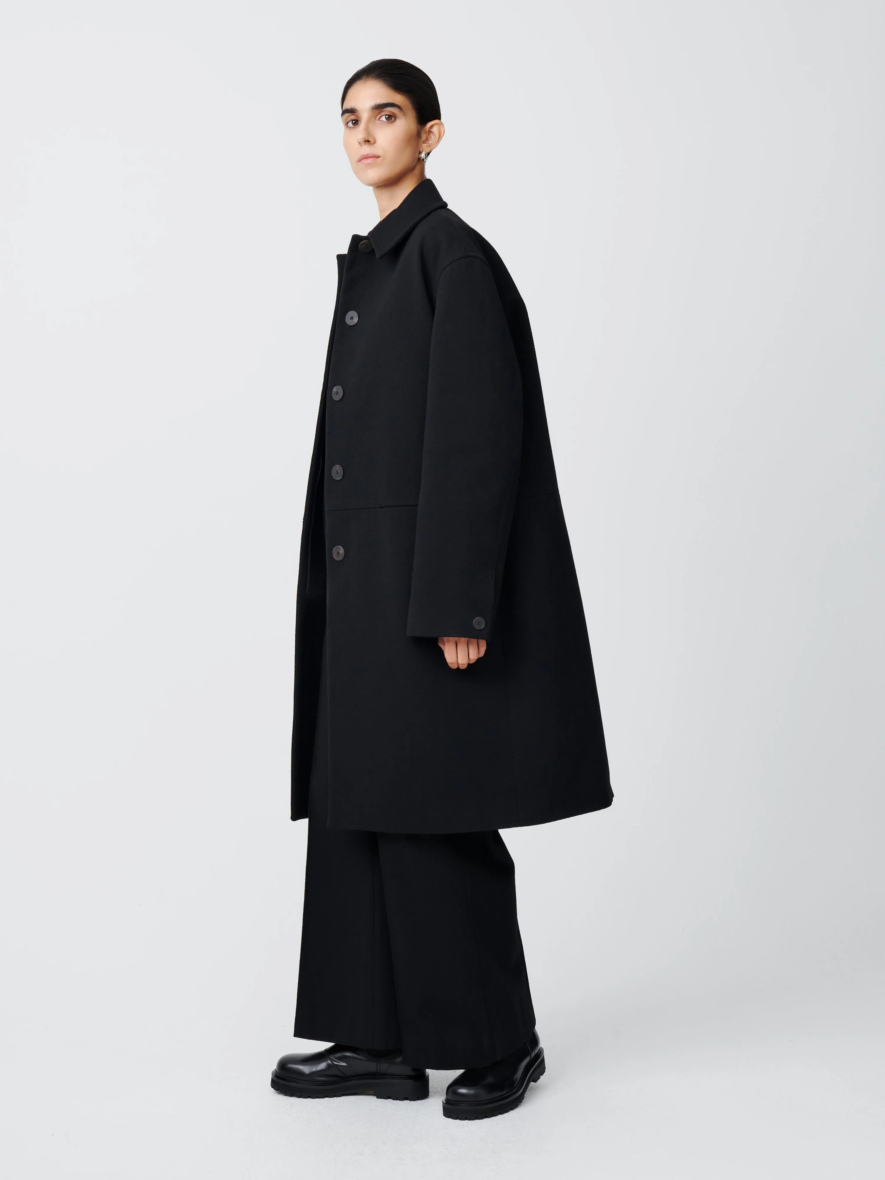 Ness Coat in Black sold by Studio Nicholson product image thumbnail 3