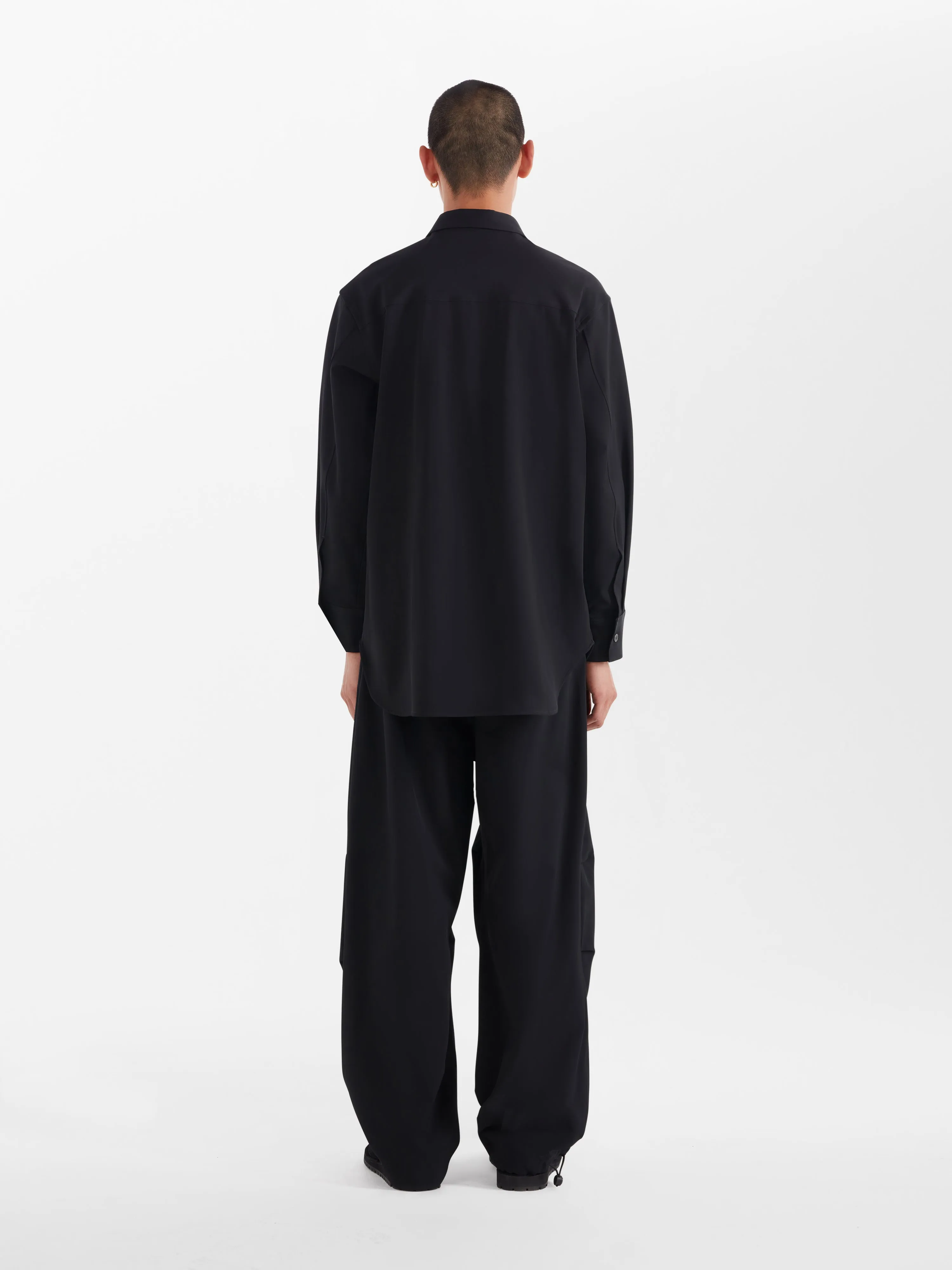 Akako Viscose Shirt in Black sold by Studio Nicholson product image thumbnail 4