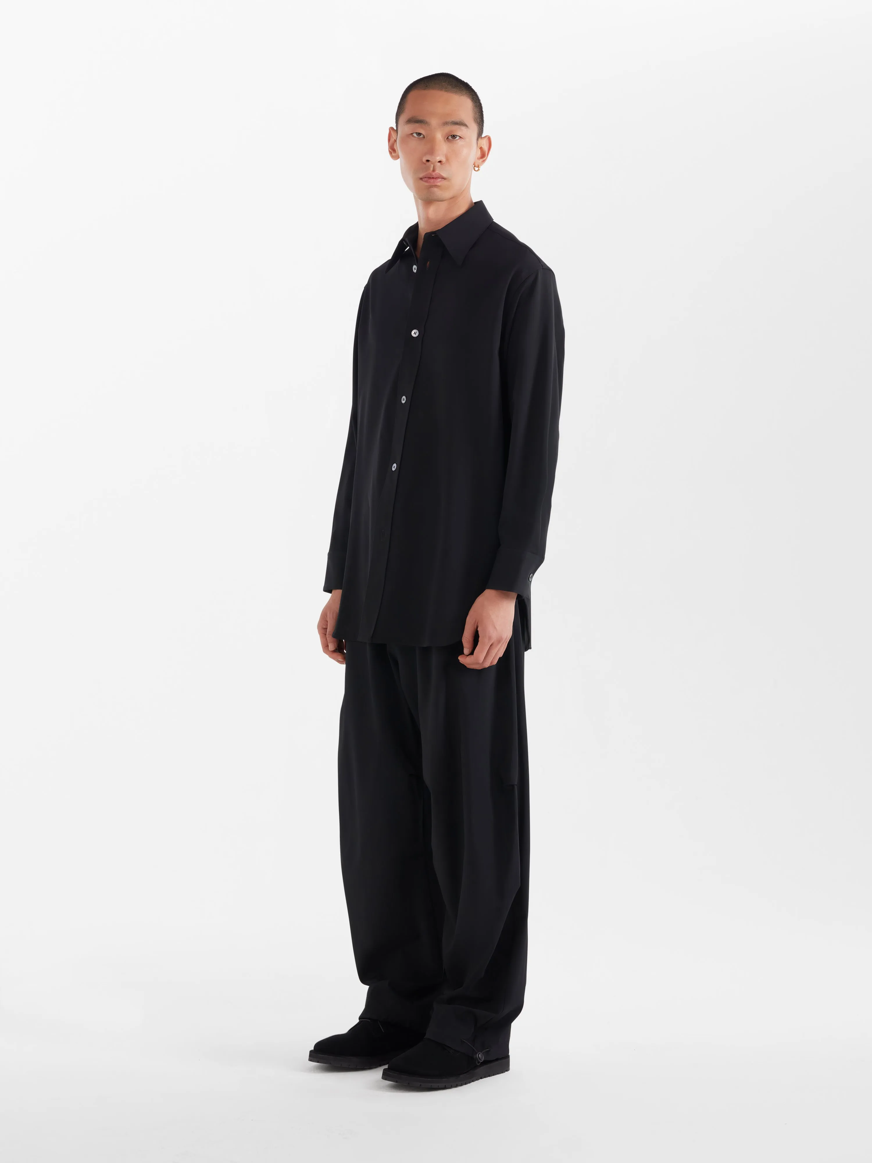 Akako Viscose Shirt in Black sold by Studio Nicholson product image thumbnail 3