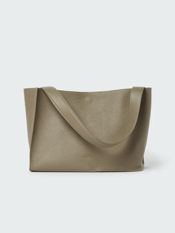 Doublet Leather Medi bag in Elephant made by Studio Nicholson