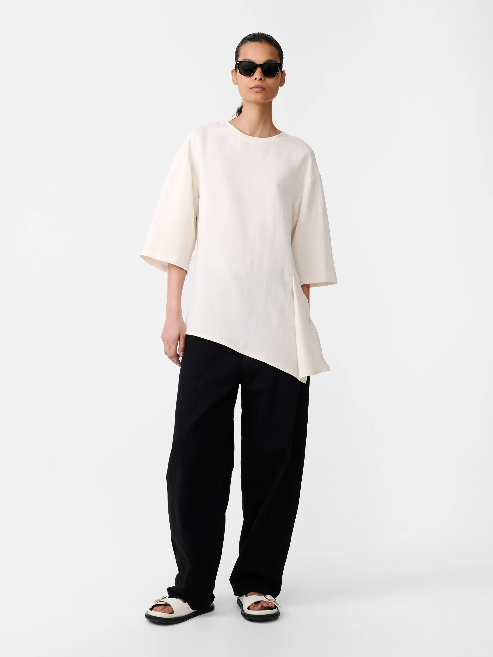Vichy Top in Chalk sold by Studio Nicholson product image thumbnail 2