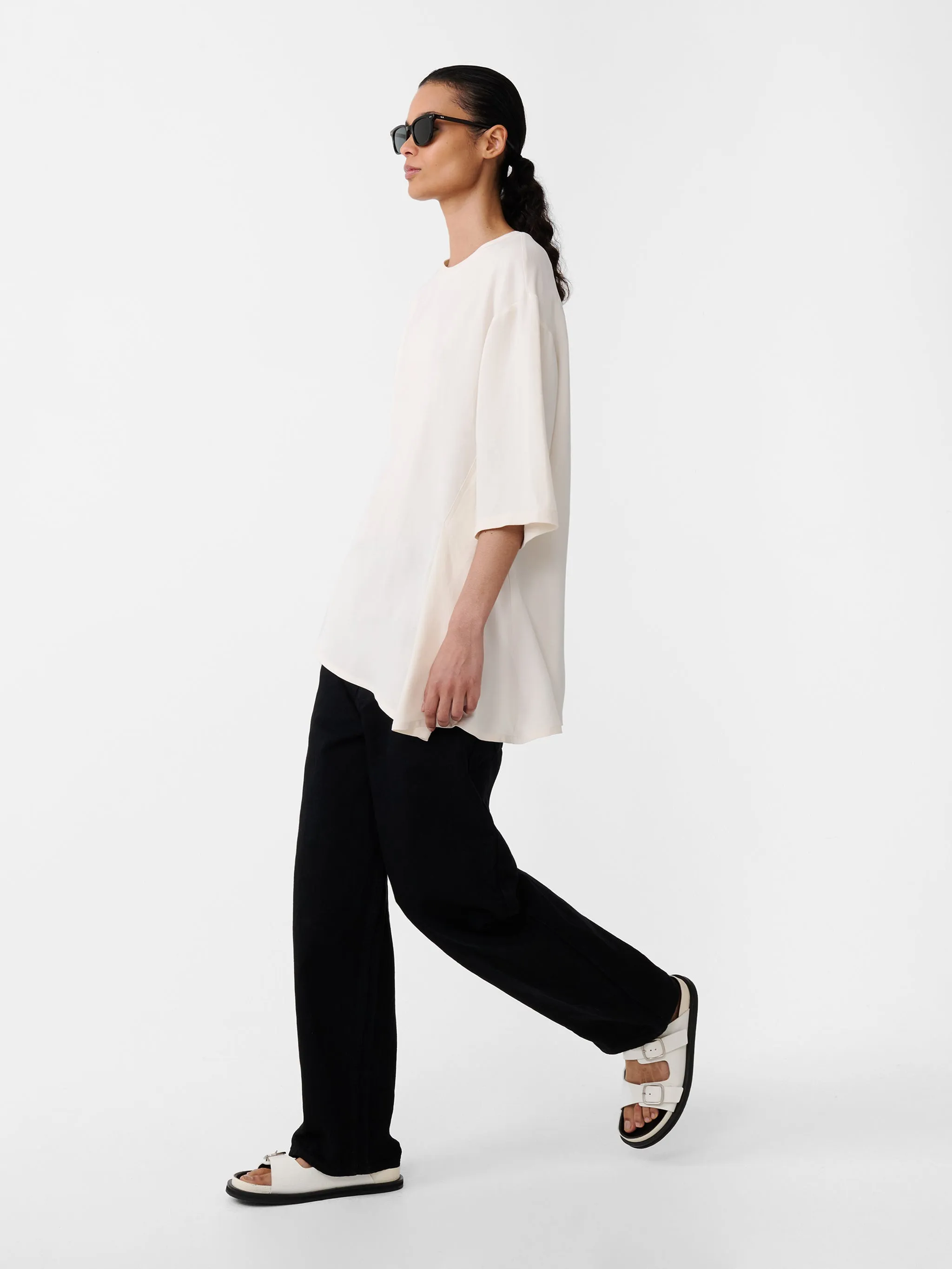 Vichy Top in Chalk sold by Studio Nicholson product image thumbnail 5