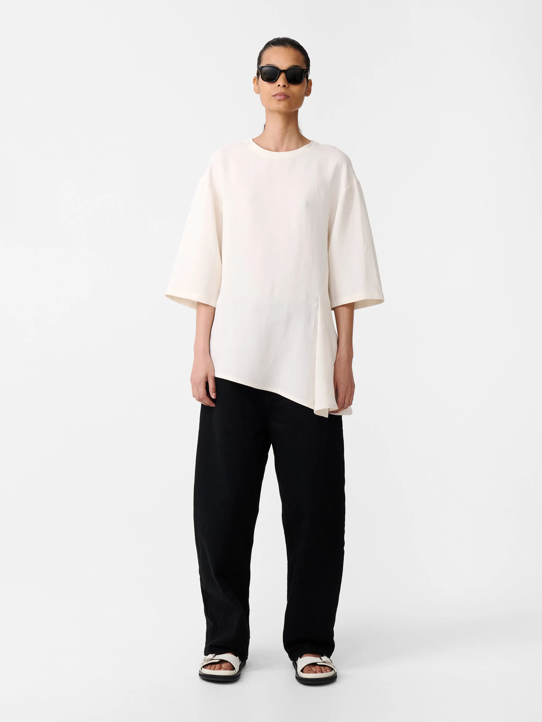 Vichy Top in Chalk sold by Studio Nicholson product image thumbnail 4