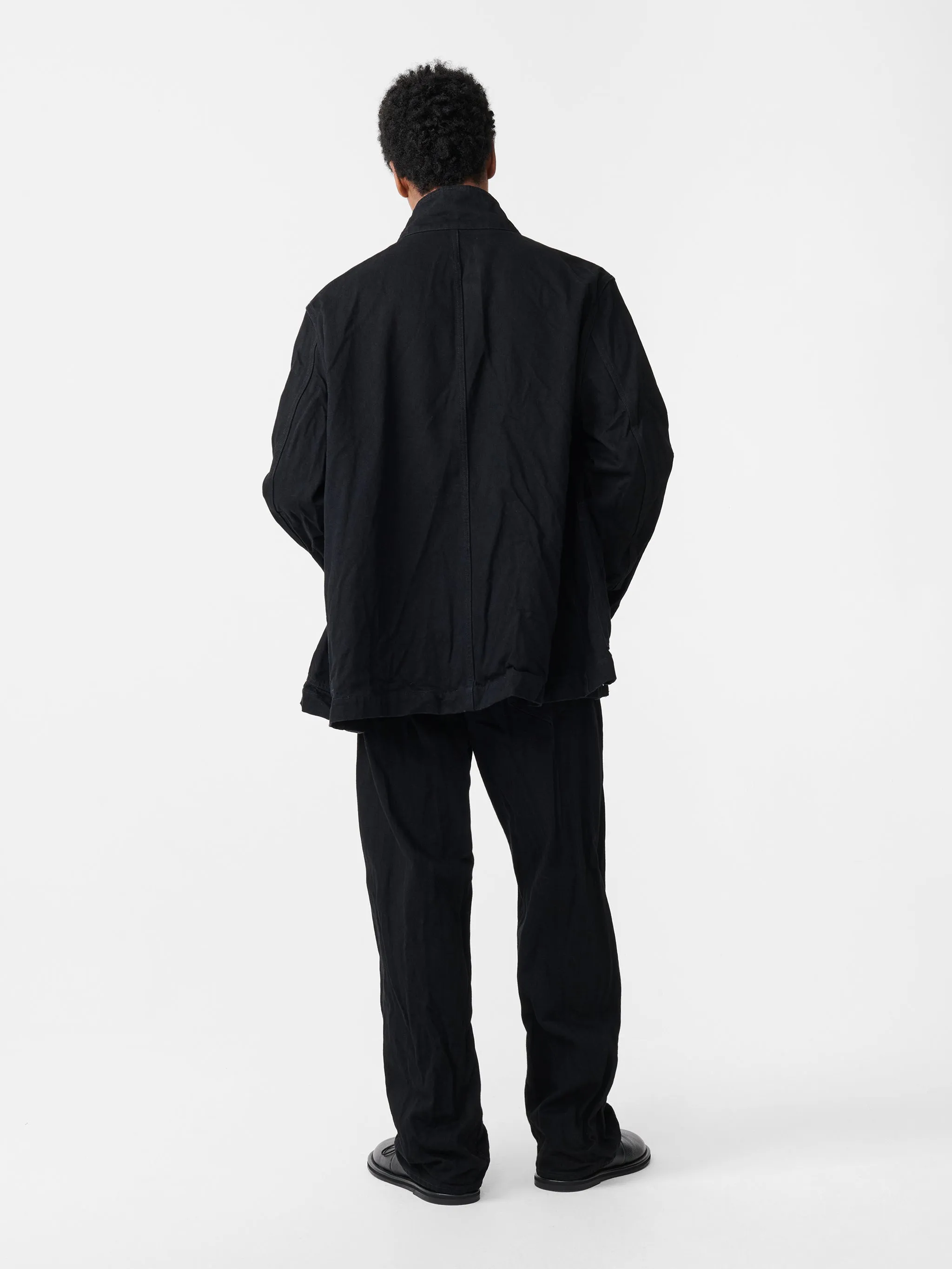 Seb Crinkle Denim Pant in Black sold by Studio Nicholson product image thumbnail 3