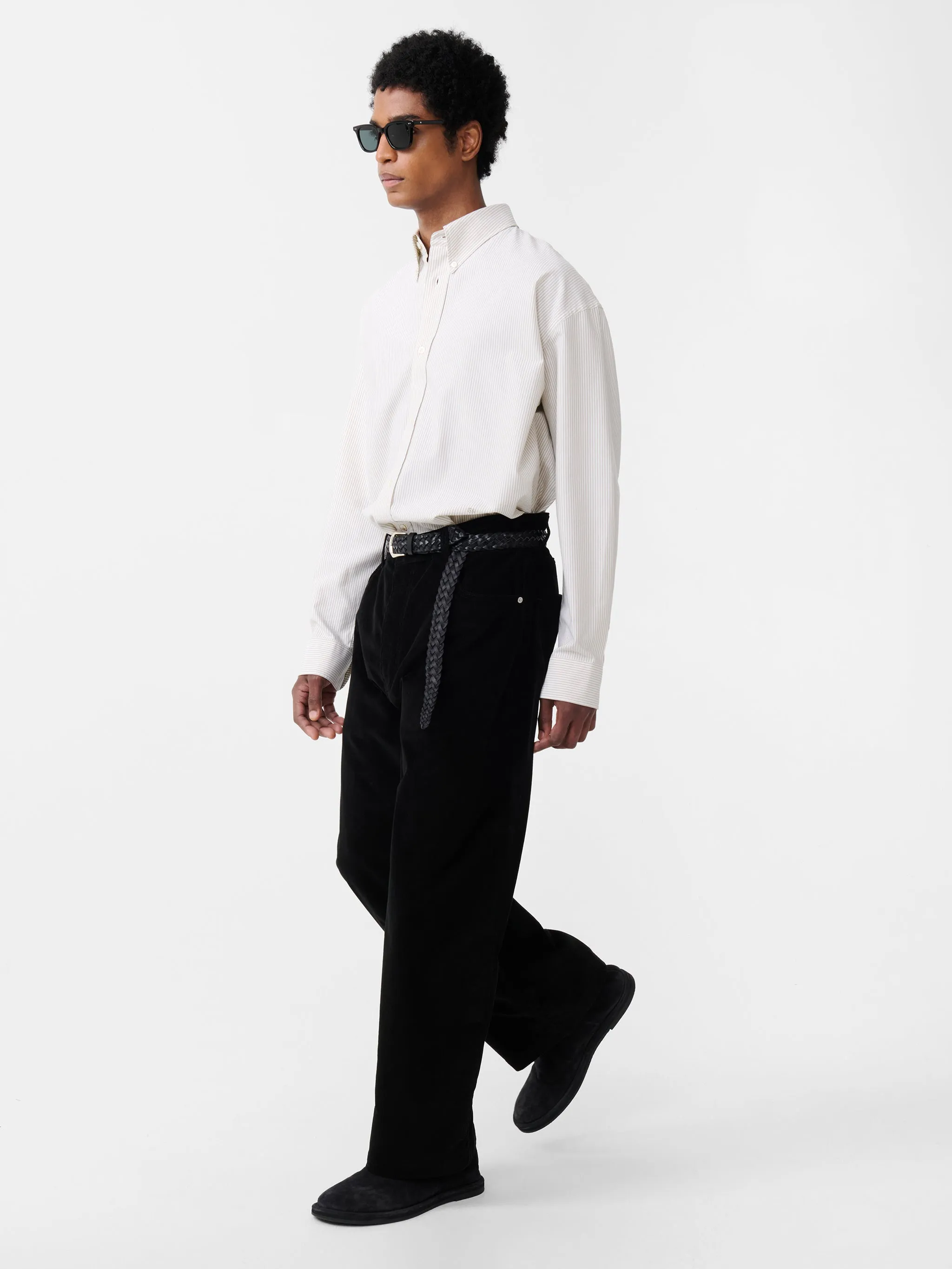 Paolo Corduroy Pant in Black sold by Studio Nicholson