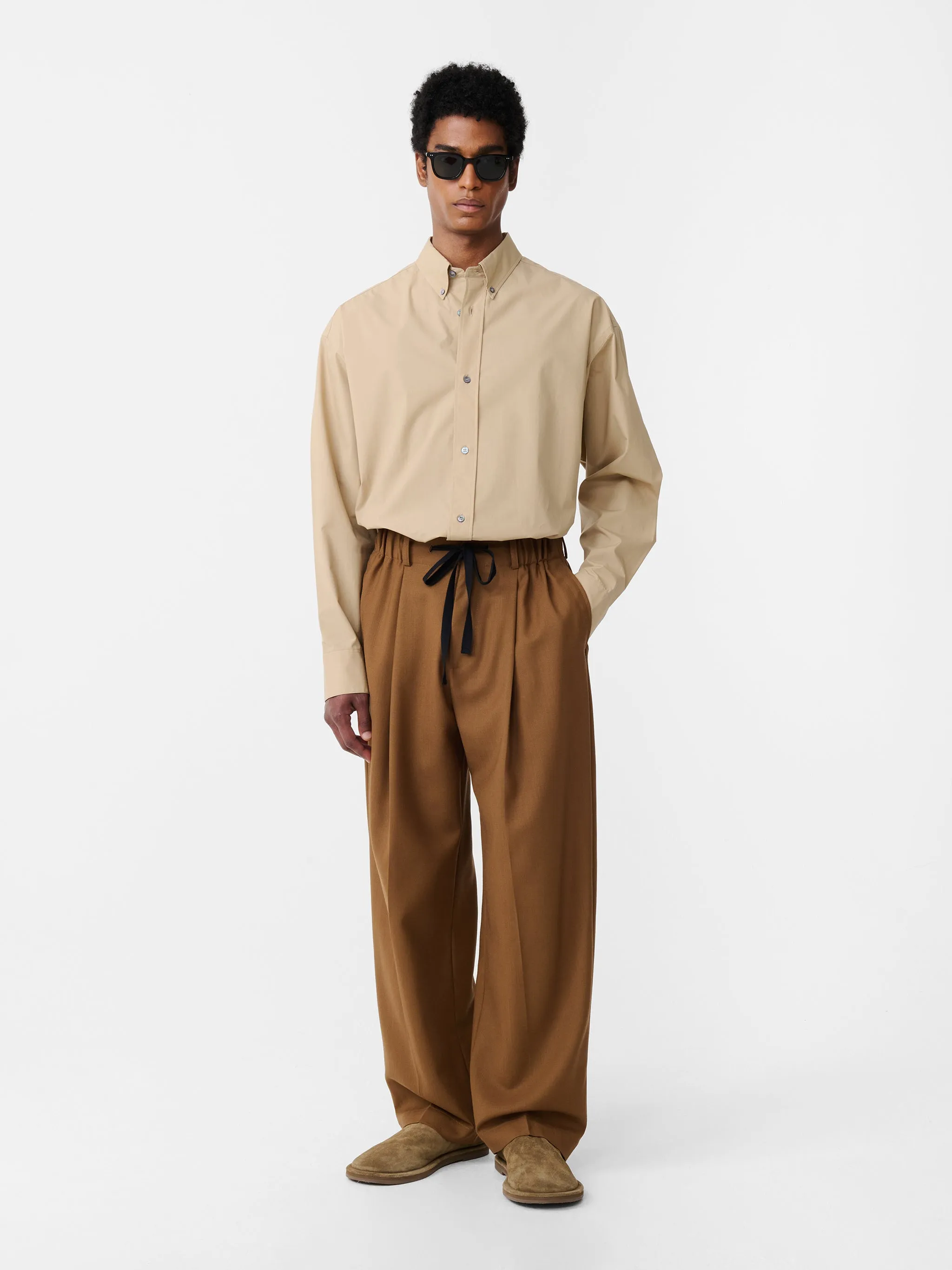 Noam Heritage Wool Pant in Tobacco sold by Studio Nicholson