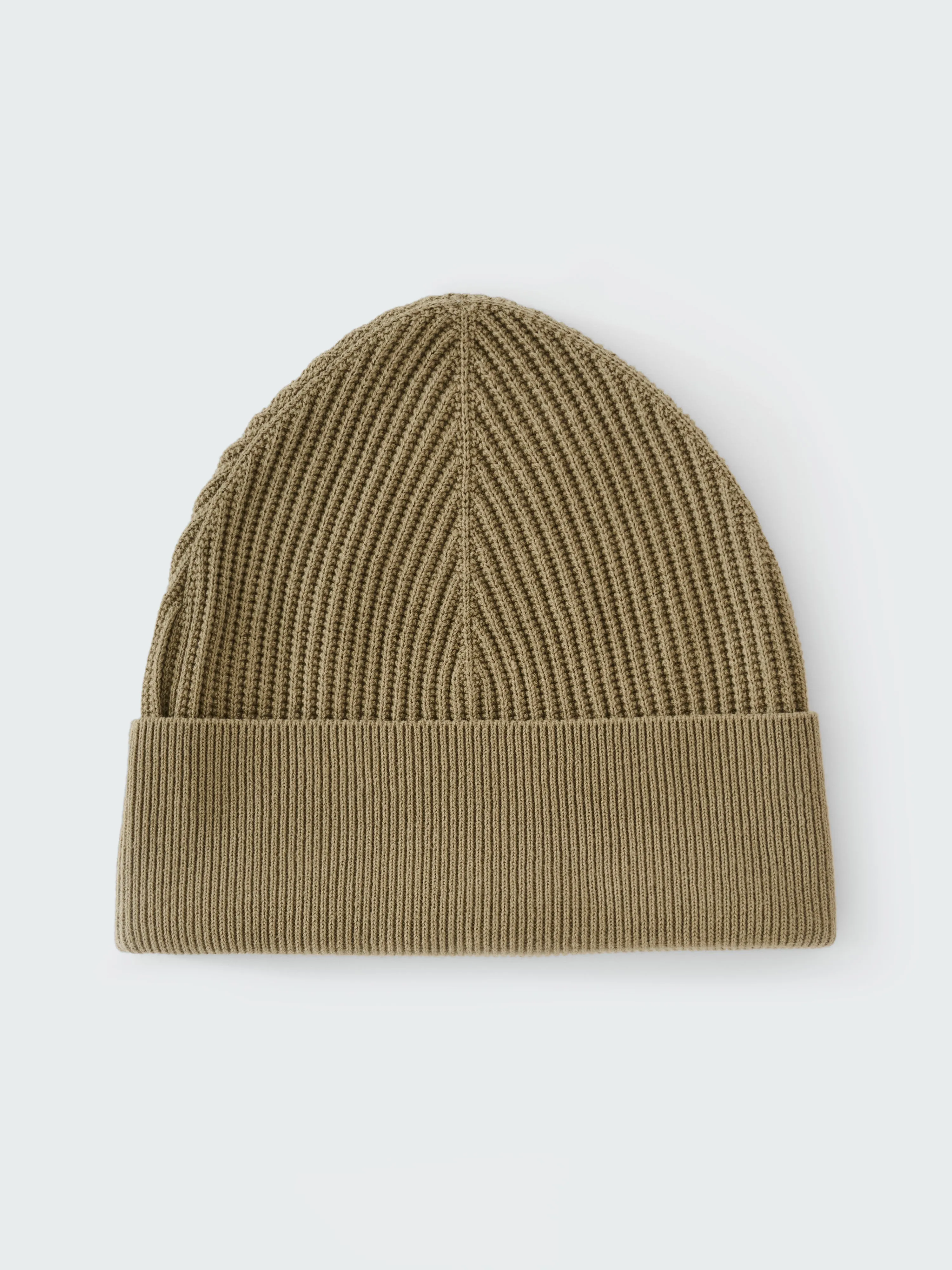 Mikkel Beanie in Military Green sold by Studio Nicholson