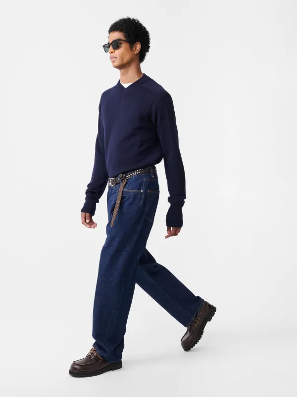 Inverness Knit in Navy sold by Studio Nicholson