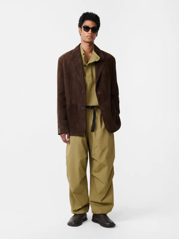 Tiko Suede Jacket in Espresso Brown sold by Studio Nicholson