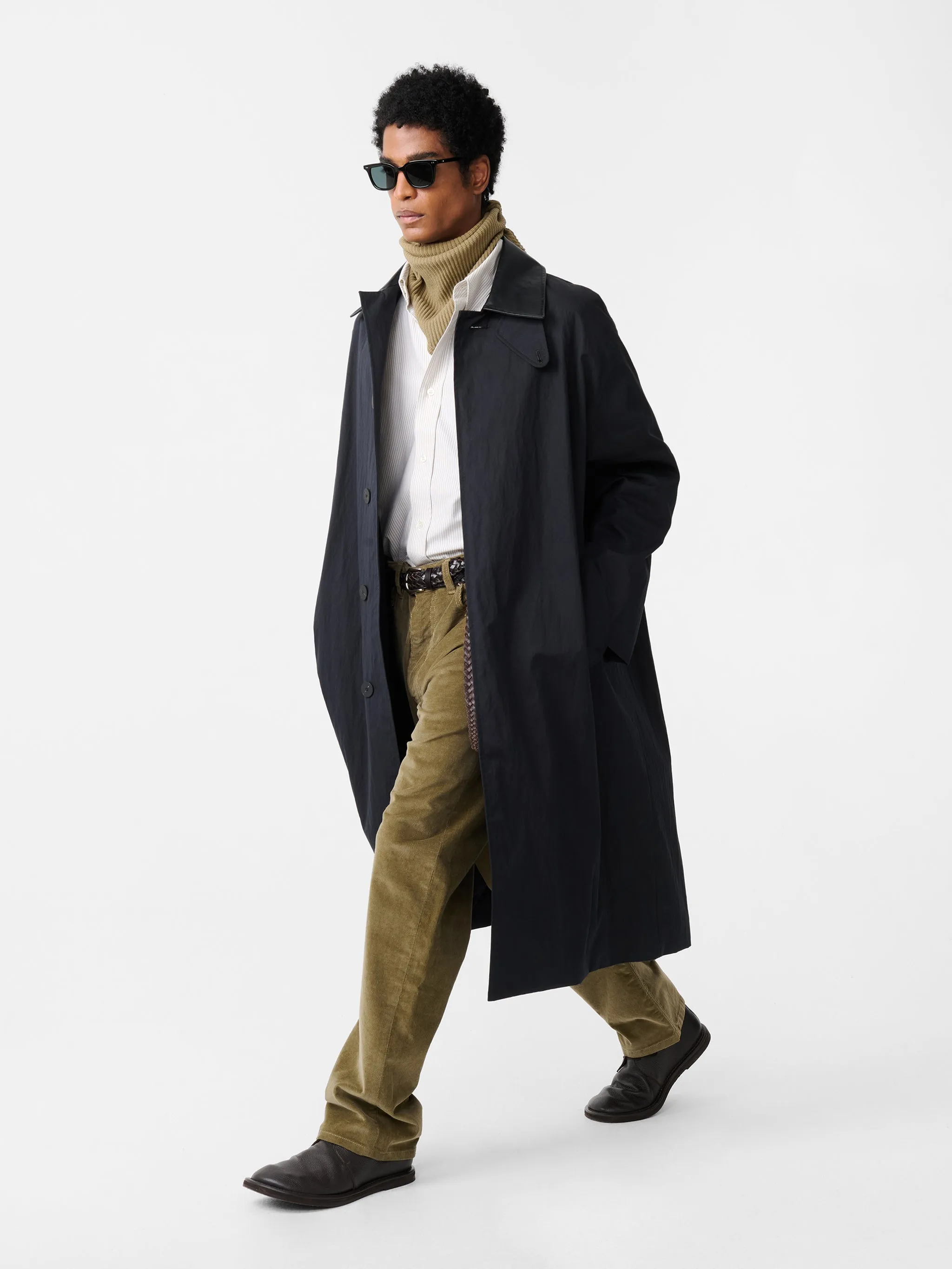 Revere Coat in Washed Black sold by Studio Nicholson
