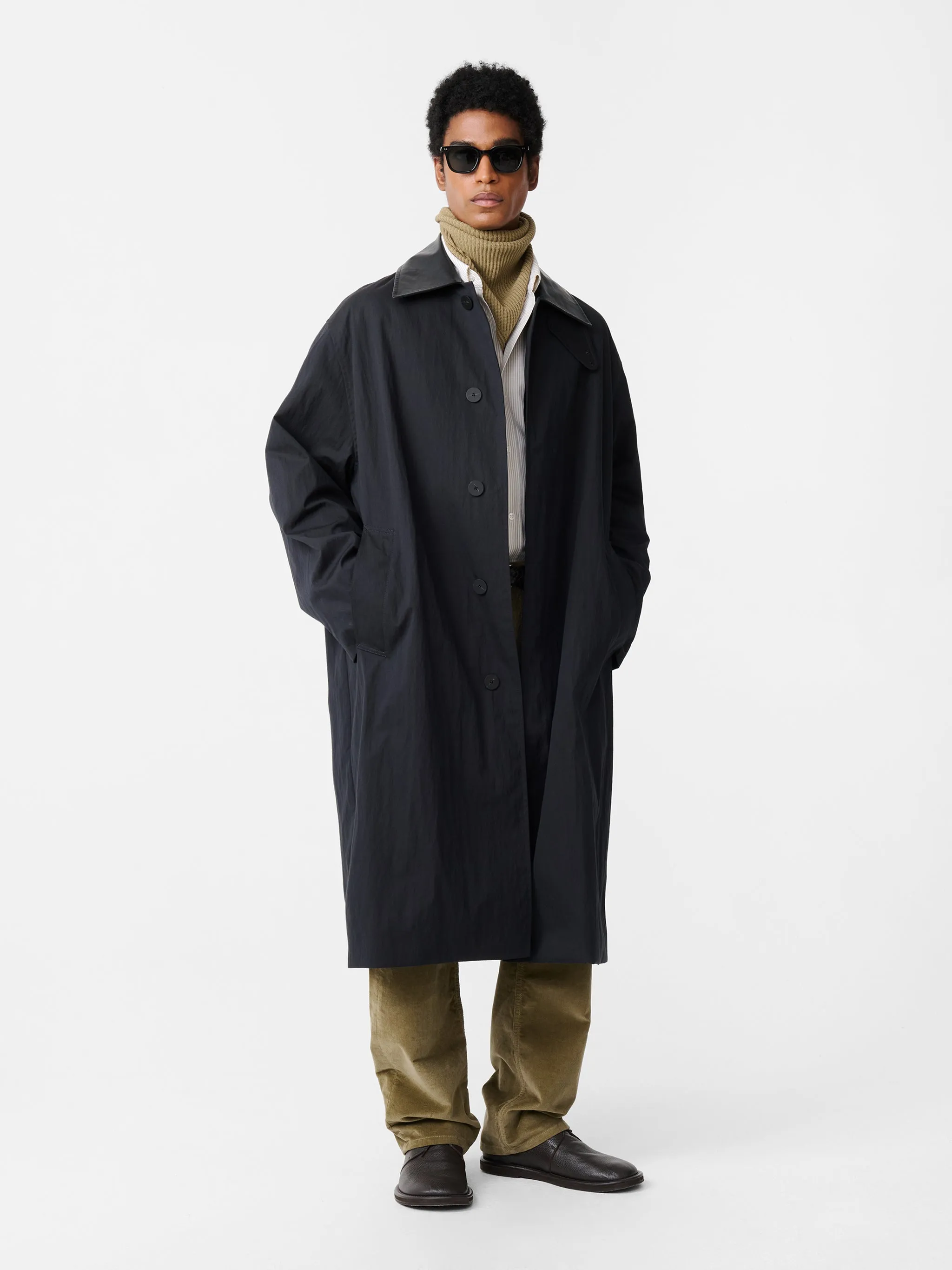 Revere Coat in Washed Black sold by Studio Nicholson product image thumbnail 3