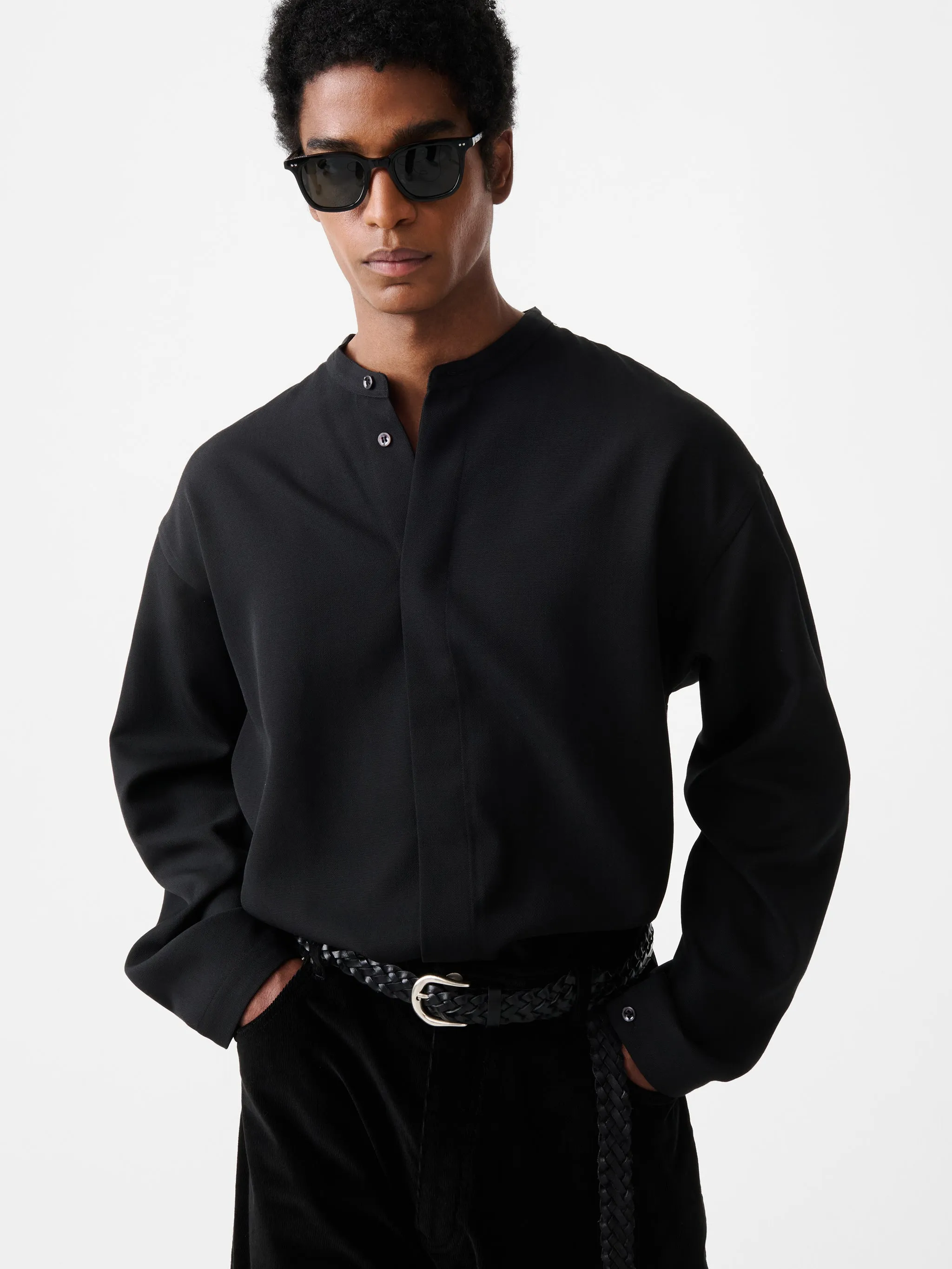 Karst Shirt in Black sold by Studio Nicholson product image thumbnail 2