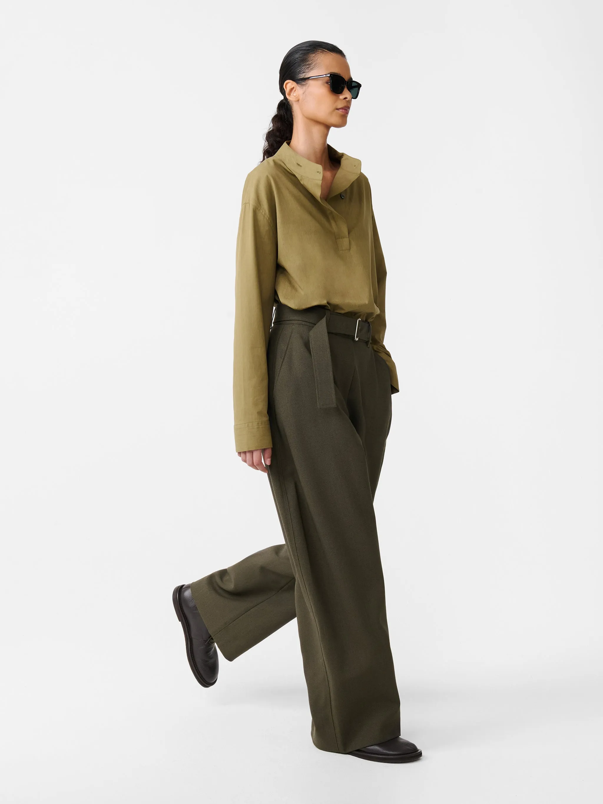 Chatto Pant in Kelp sold by Studio Nicholson