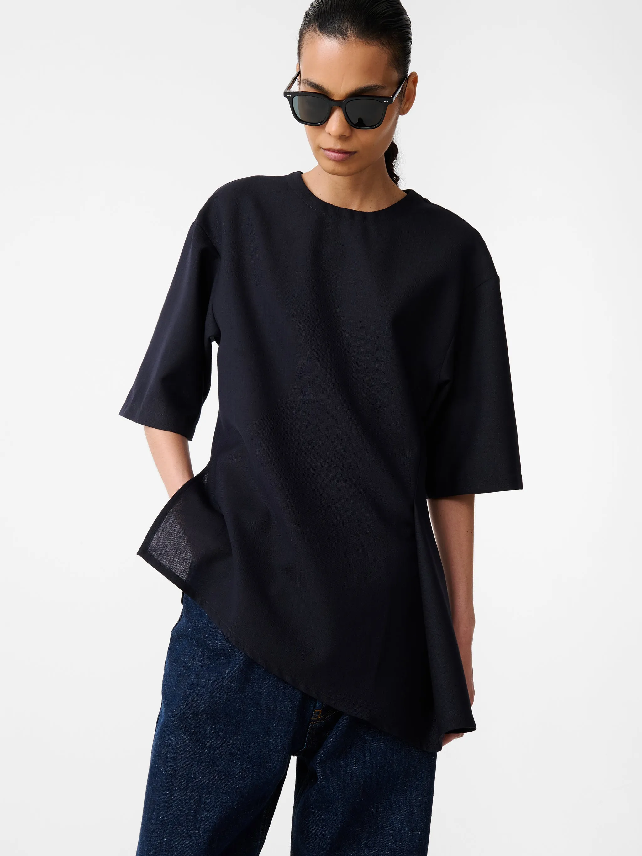 Vichy Top in Darkest Navy sold by Studio Nicholson product image thumbnail 2