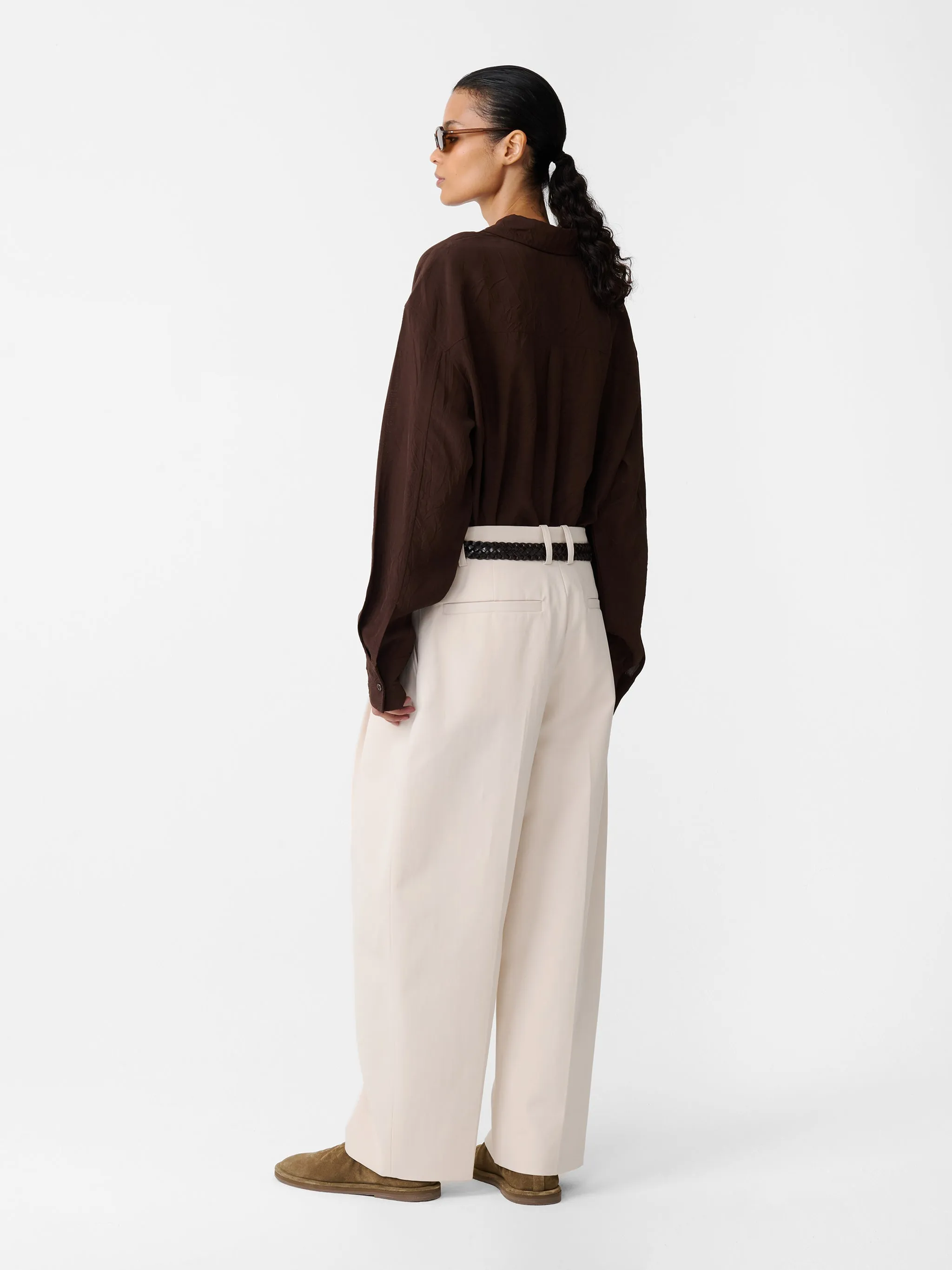 Rouen Shirt in Almond sold by Studio Nicholson product image thumbnail 4