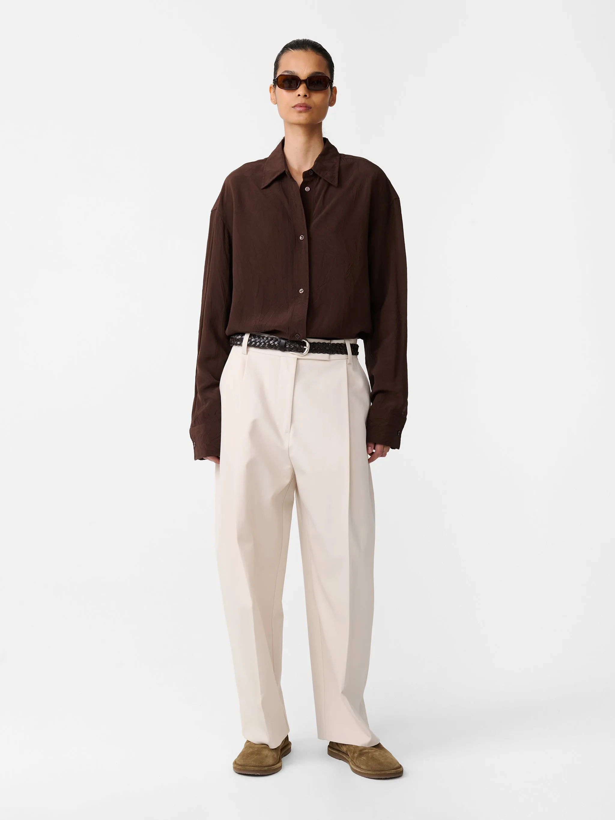 Rouen Shirt in Almond sold by Studio Nicholson product image thumbnail 3