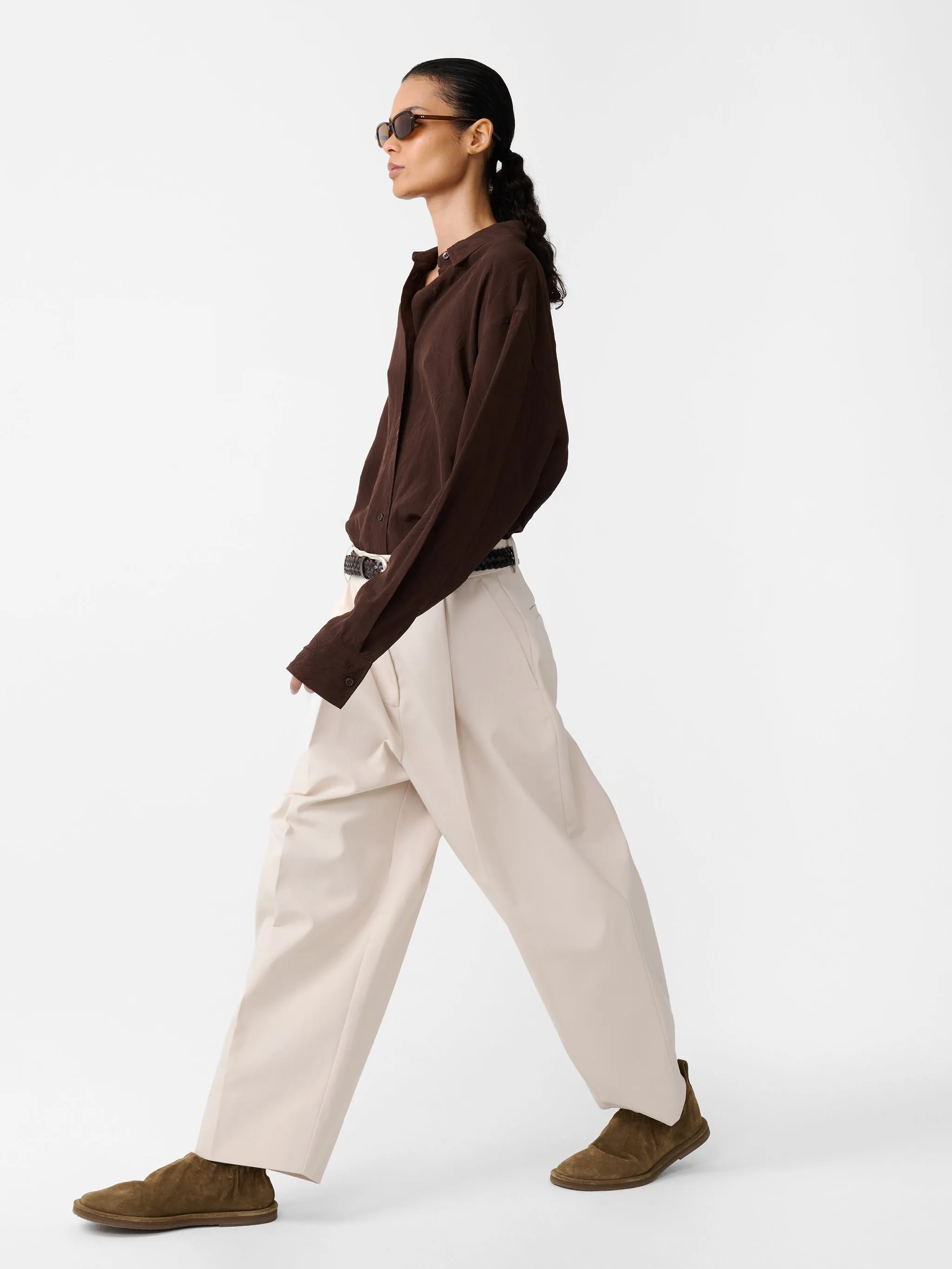 Rouen Shirt in Almond sold by Studio Nicholson product image thumbnail 5