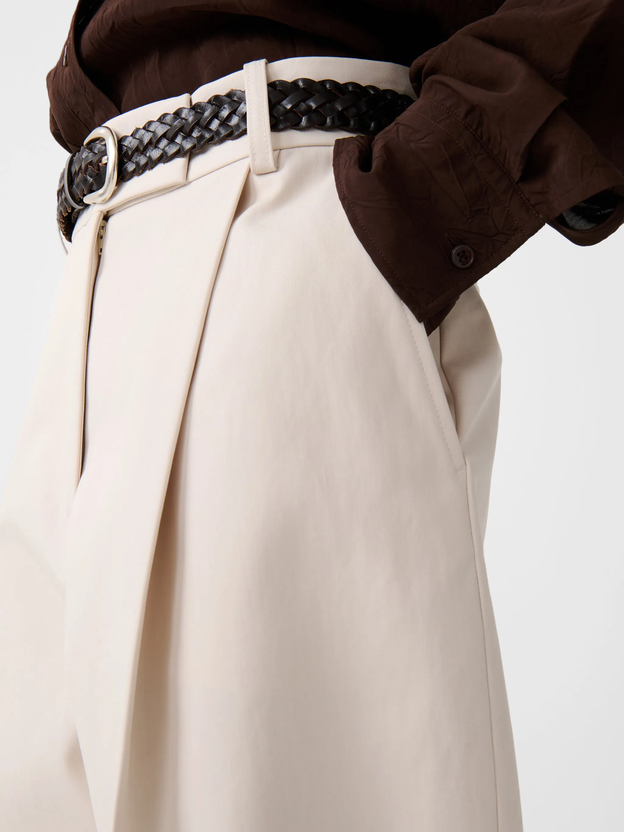 Nasser Pant in Chalk sold by Studio Nicholson product image thumbnail 3