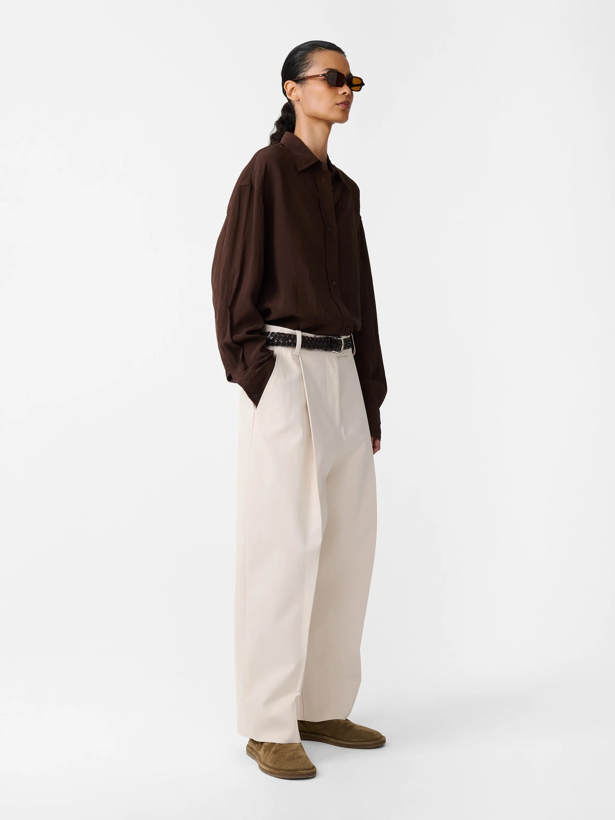 Nasser Pant in Chalk sold by Studio Nicholson product image thumbnail 2