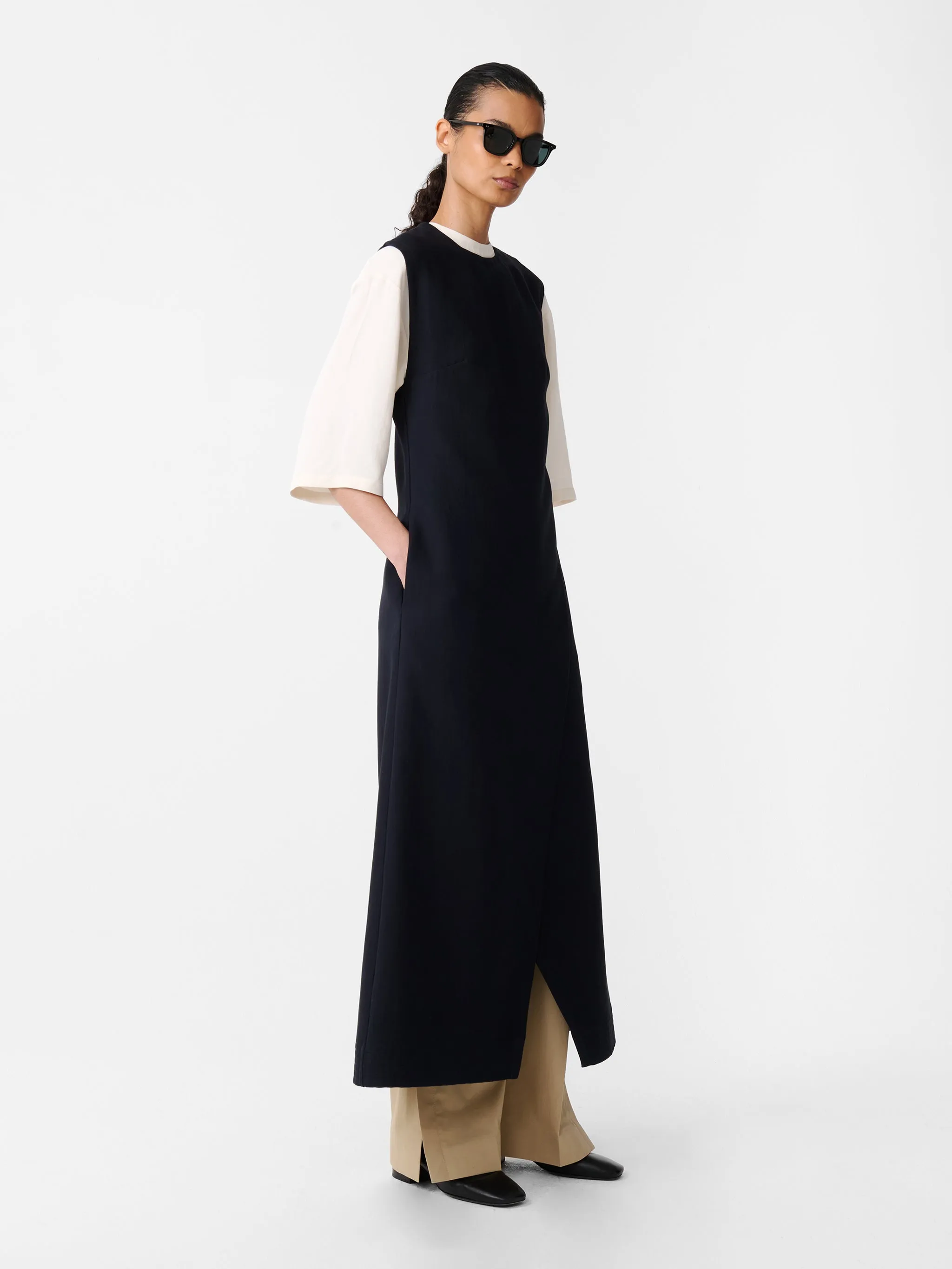 Corus Dress in Darkest Navy sold by Studio Nicholson product image thumbnail 2