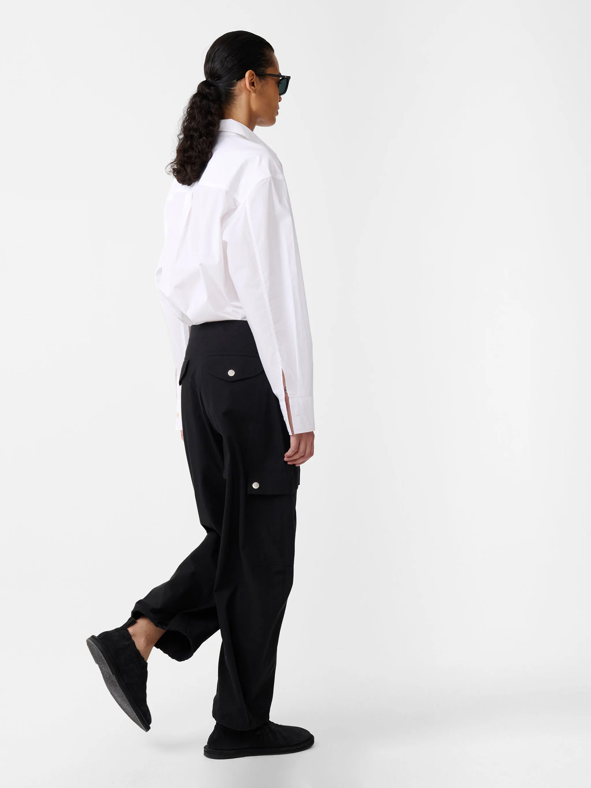 Clovis Pant in Washed Black sold by Studio Nicholson product image thumbnail 4