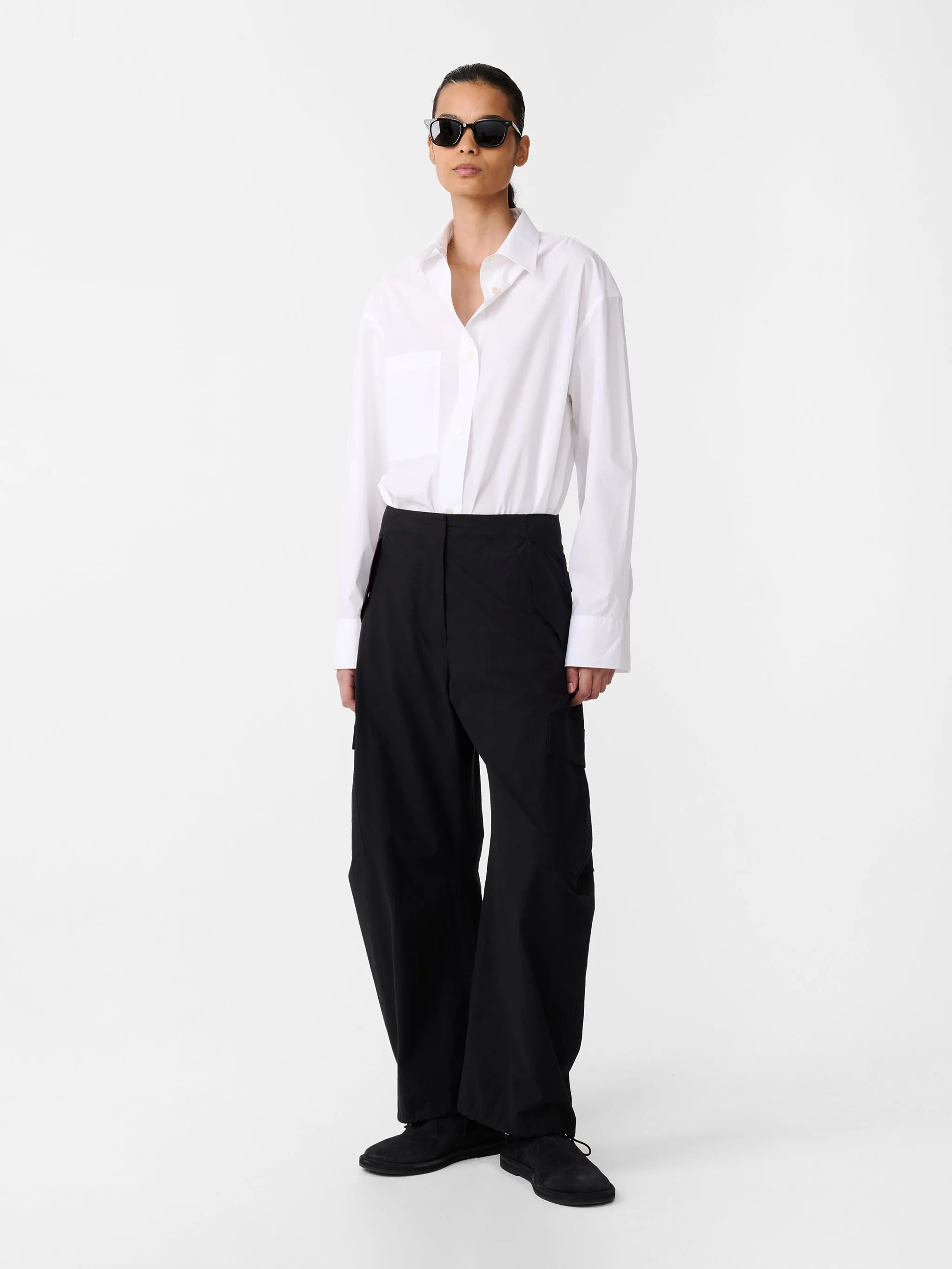 Clovis Pant in Washed Black sold by Studio Nicholson