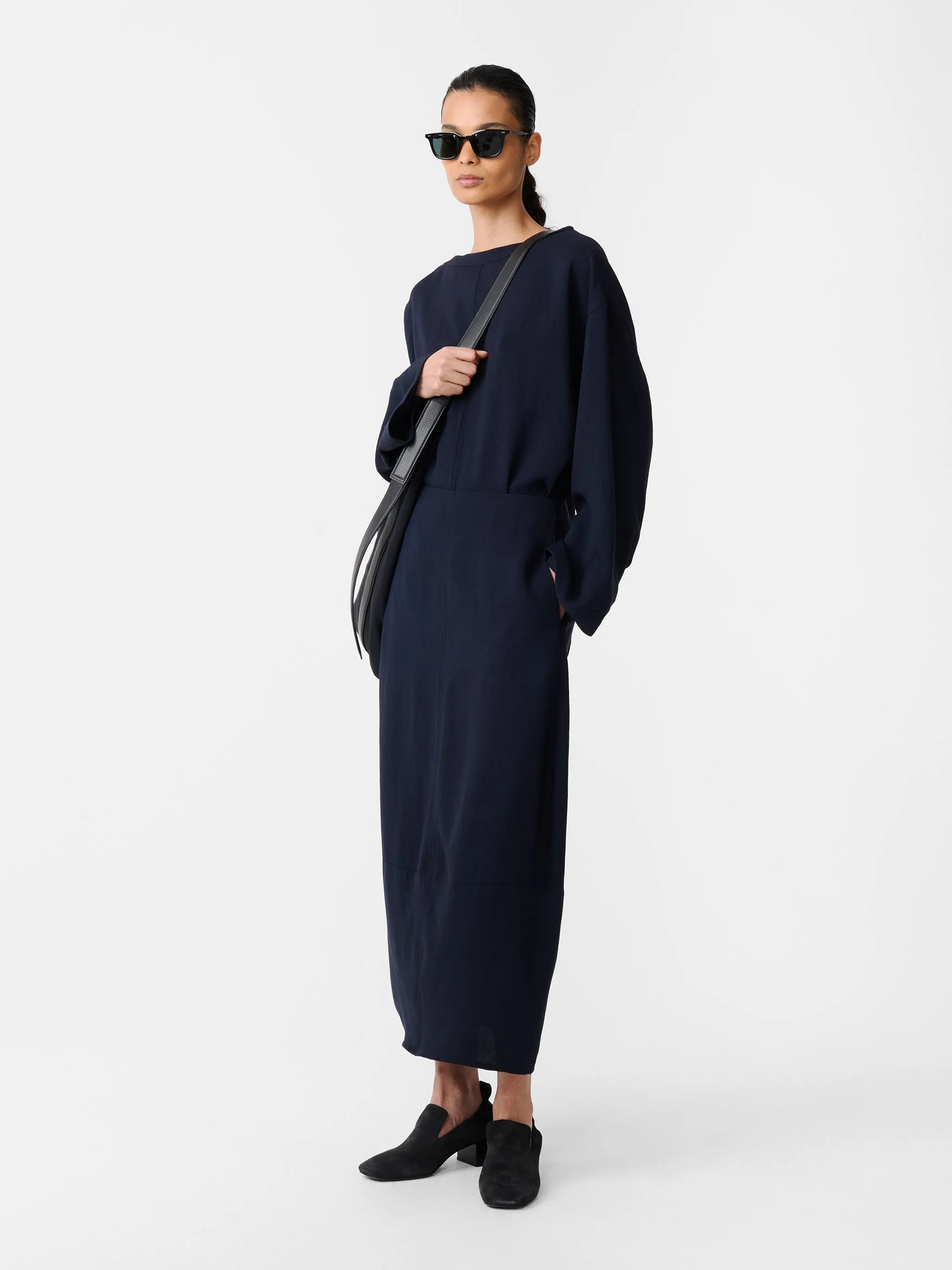 Beni Skirt in Darkest Navy sold by Studio Nicholson product image thumbnail 2