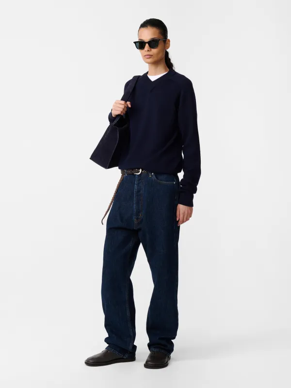 Marylebone Denim Pant in Indigo Light Wash made by Studio Nicholson
