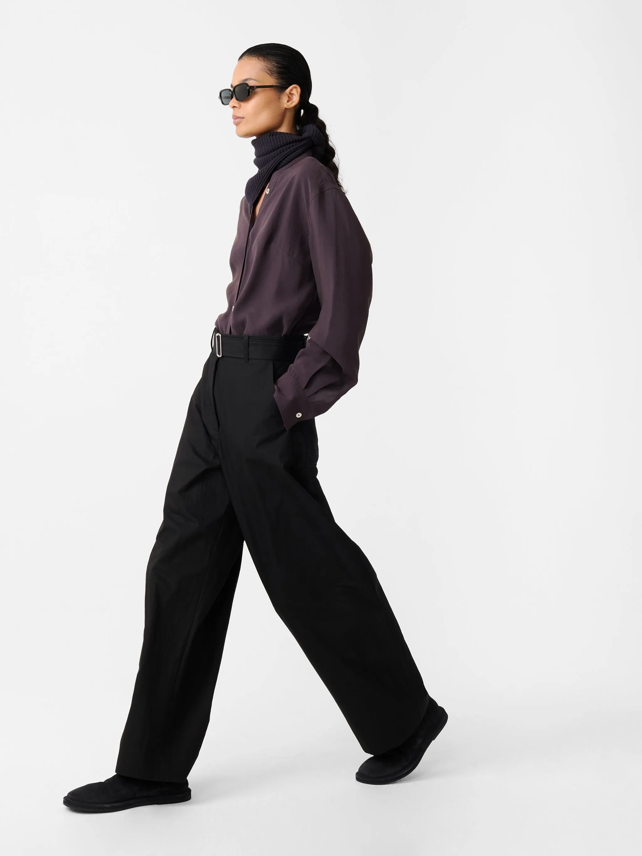 Isos Knit Scarf in Pewter sold by Studio Nicholson product image thumbnail 4