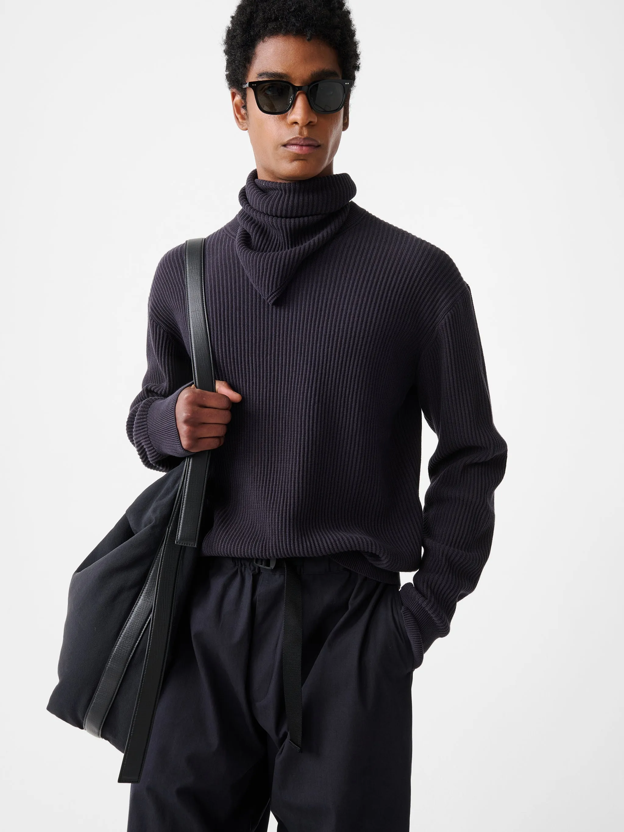 Isos Knit Scarf in Pewter sold by Studio Nicholson product image thumbnail 3