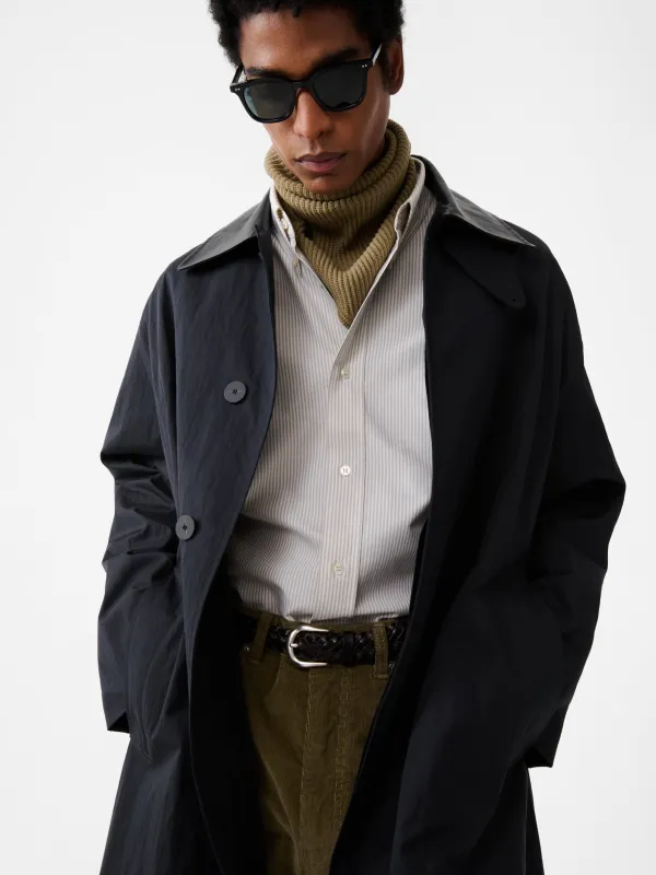 Isos Knit Scarf in Military Green made by Studio Nicholson