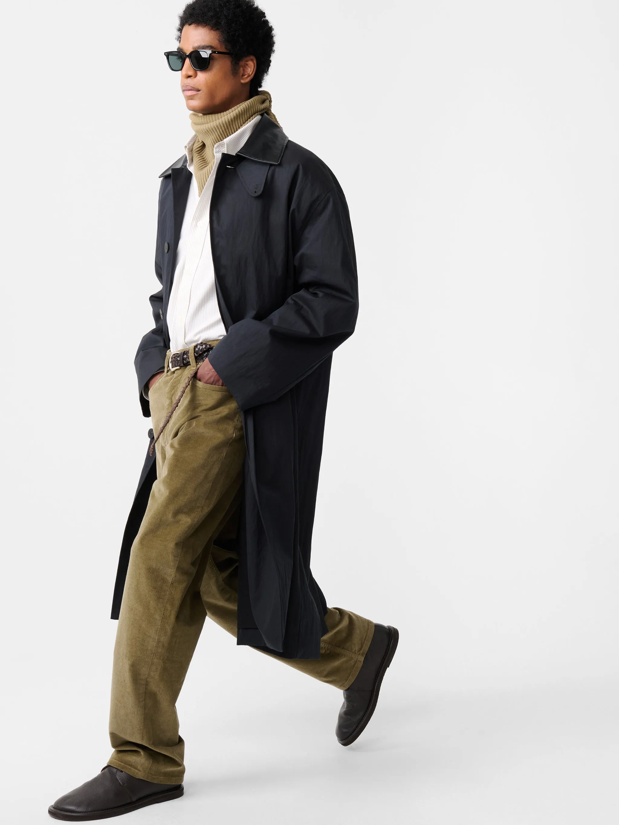 Isos Knit Scarf in Military Green sold by Studio Nicholson product image thumbnail 5