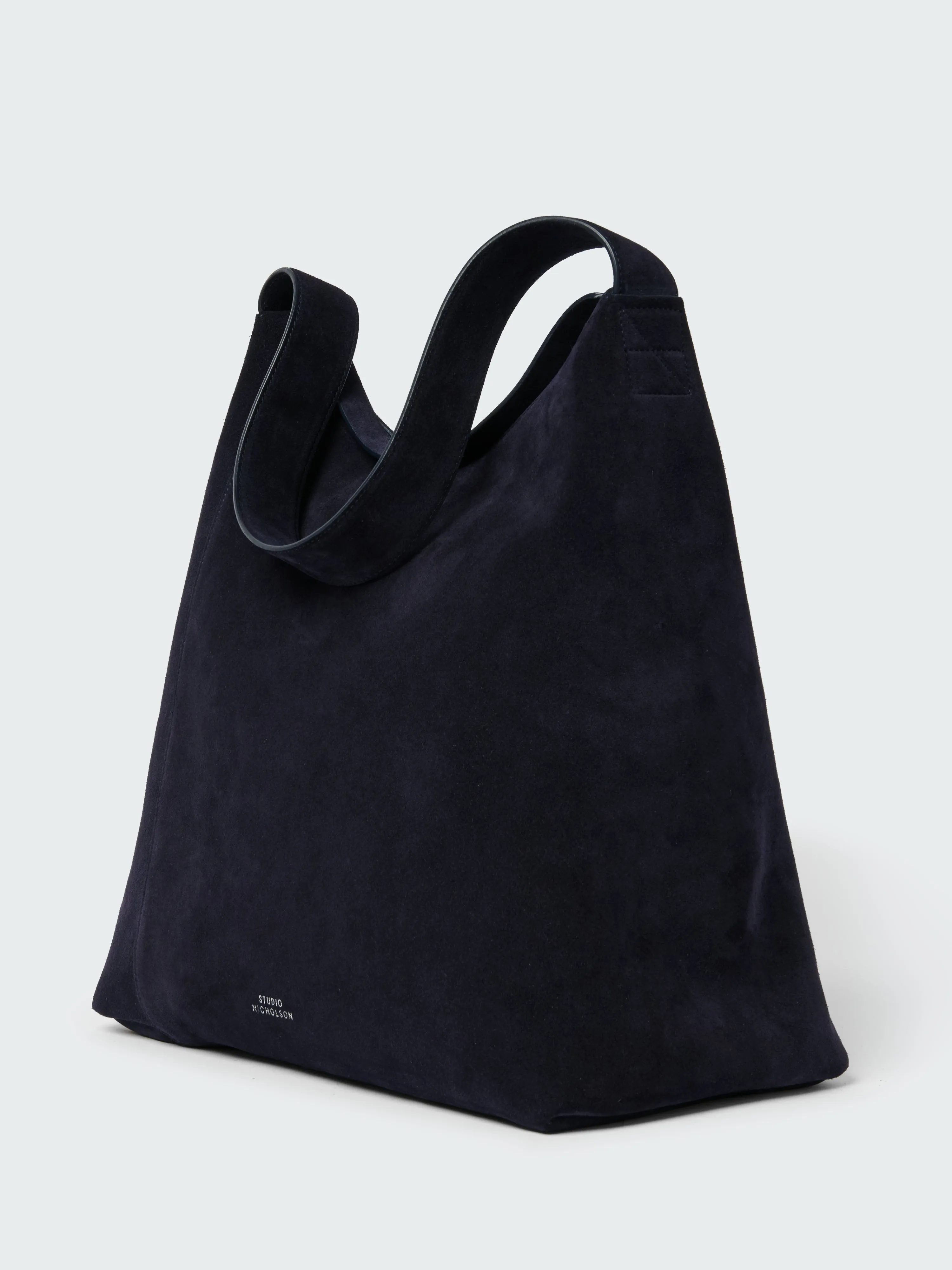 Hobo Type 1 Suede Bag in Darkest Navy sold by Studio Nicholson product image thumbnail 3
