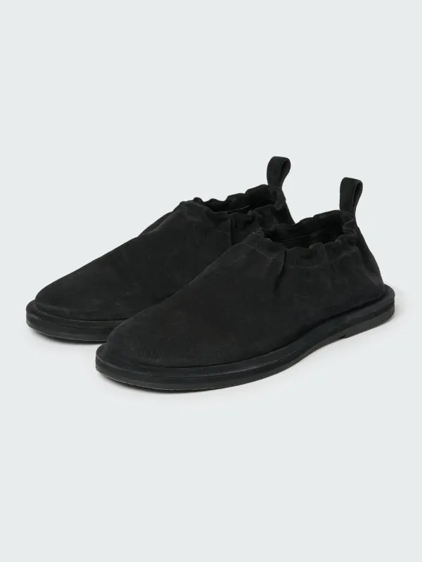 Women's Korine Suede Shoe in Offblack made by Studio Nicholson