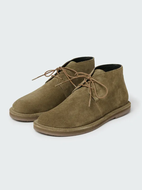 Men's Woodrow Suede Shoe in Taupe sold by Studio Nicholson