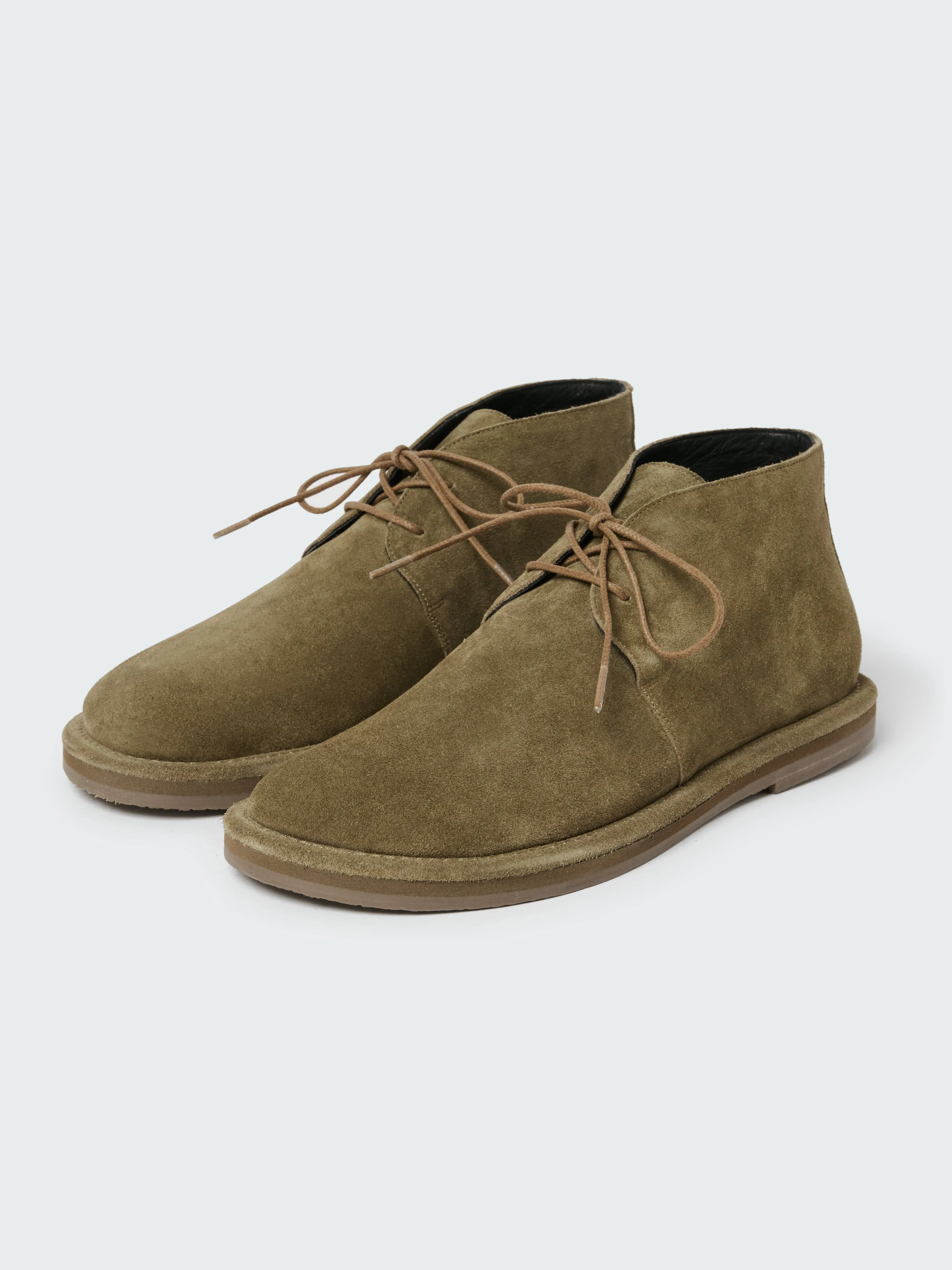 Men's Woodrow Suede Shoe in Taupe sold by Studio Nicholson